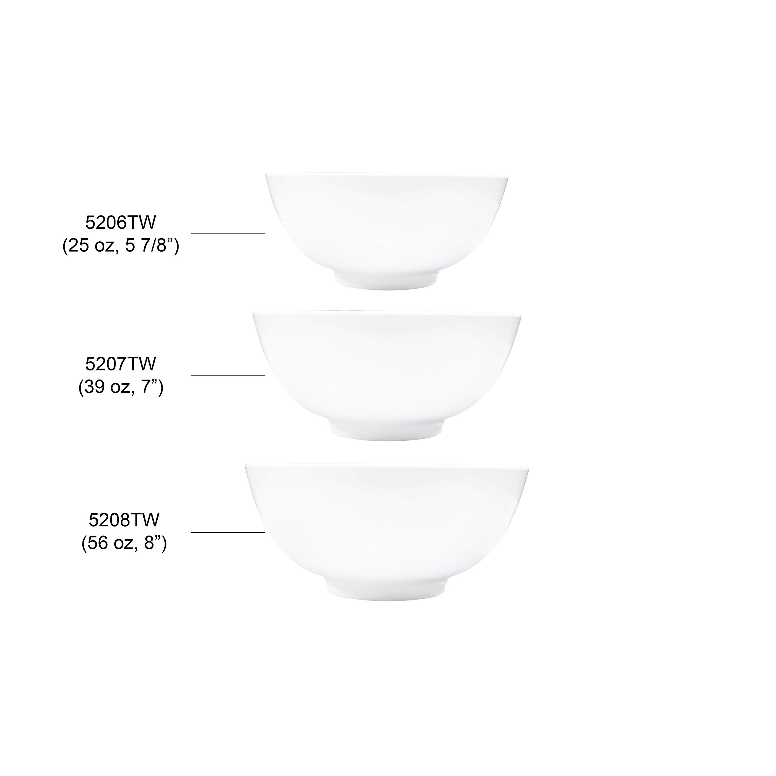 Thunder Group Imperial Melamine Dinnerware Set - 56 oz, 8-Inch Rice Bowl (Pack of 12) | Durable & Stylish Dishware for Restaurants, Catering, and Outdoor Dining