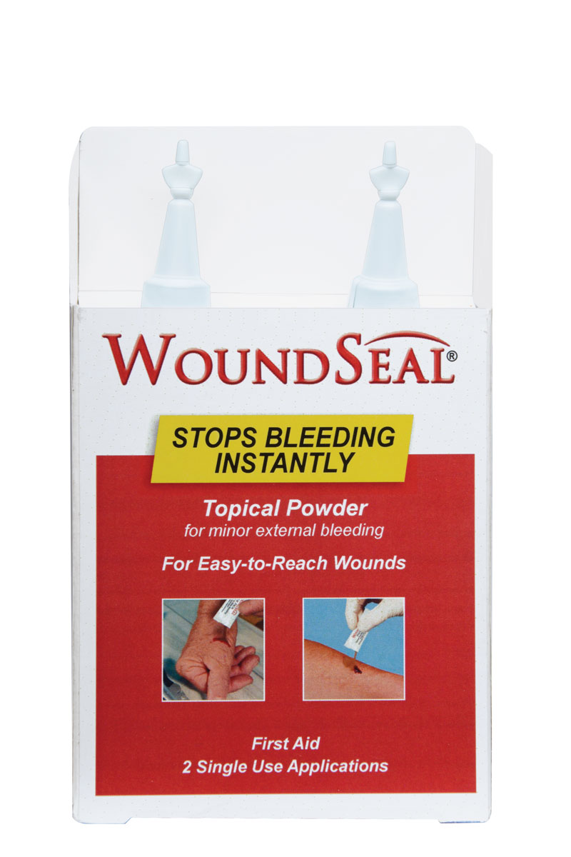 WOUNDSEAL Powder for Wounds - 2 Pack | Fast-Acting Blood Clotting Agent for Cuts & Injuries | First Aid, Emergency, Outdoor & Home Use