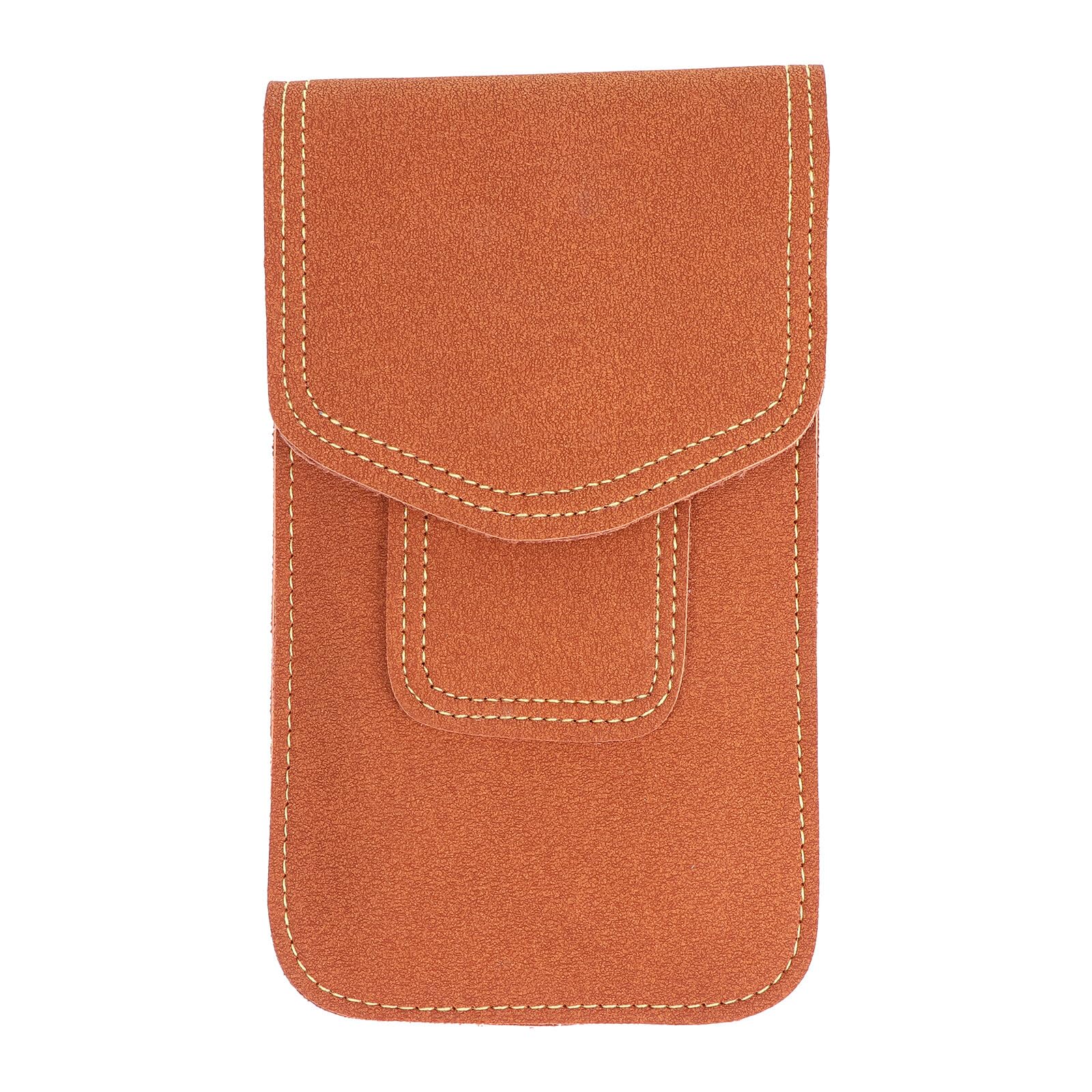 Premium Leather Waist Phone Pouch with Belt Clip - Universal Cell Phone Holder for Men - Perfect for Running, Hiking, Travel & Everyday Carry