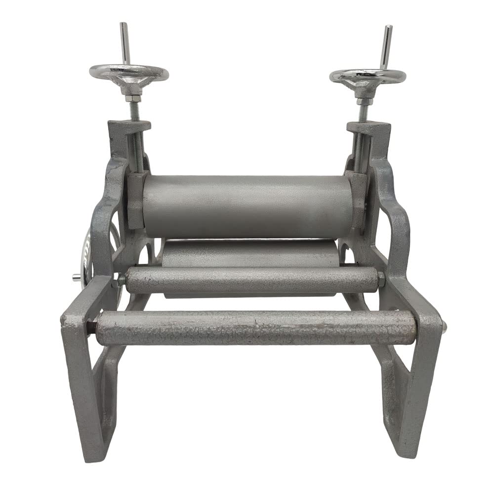 TECHTONGDA Manual Slab Roller Printmaking Machine - 11.8x19.7 Inch Portable Tabletop Clay & Ceramic Tool with Adjustable Lifting Roller for Artists, Potters & DIY Craft Projects