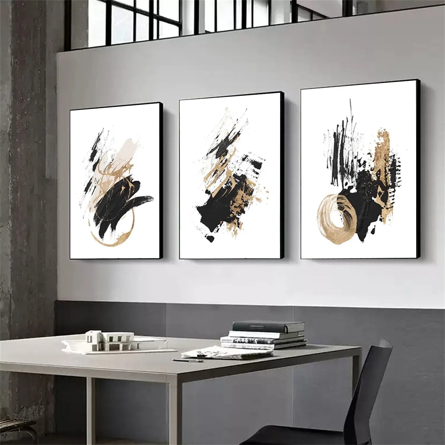 Minimalist Balance Canvas Art Set of 3 - Modern Abstract Wall Decor for Living Room, Bedroom & Office | #MM293