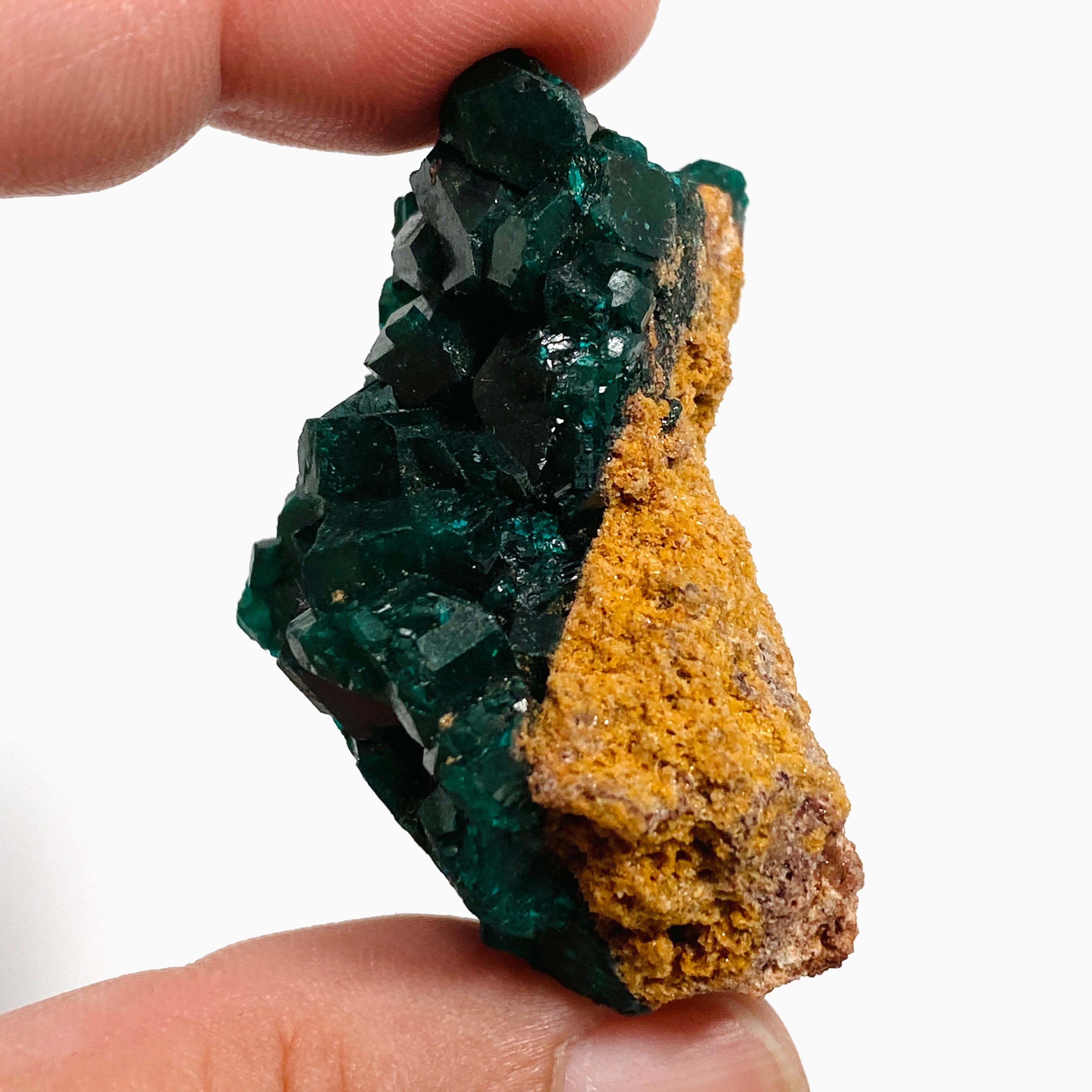 Natural Dioptase Crystal Specimen - Rare Green Mineral Stone for Collectors & Healing - Perfect for Home Decor, Meditation & Energy Work