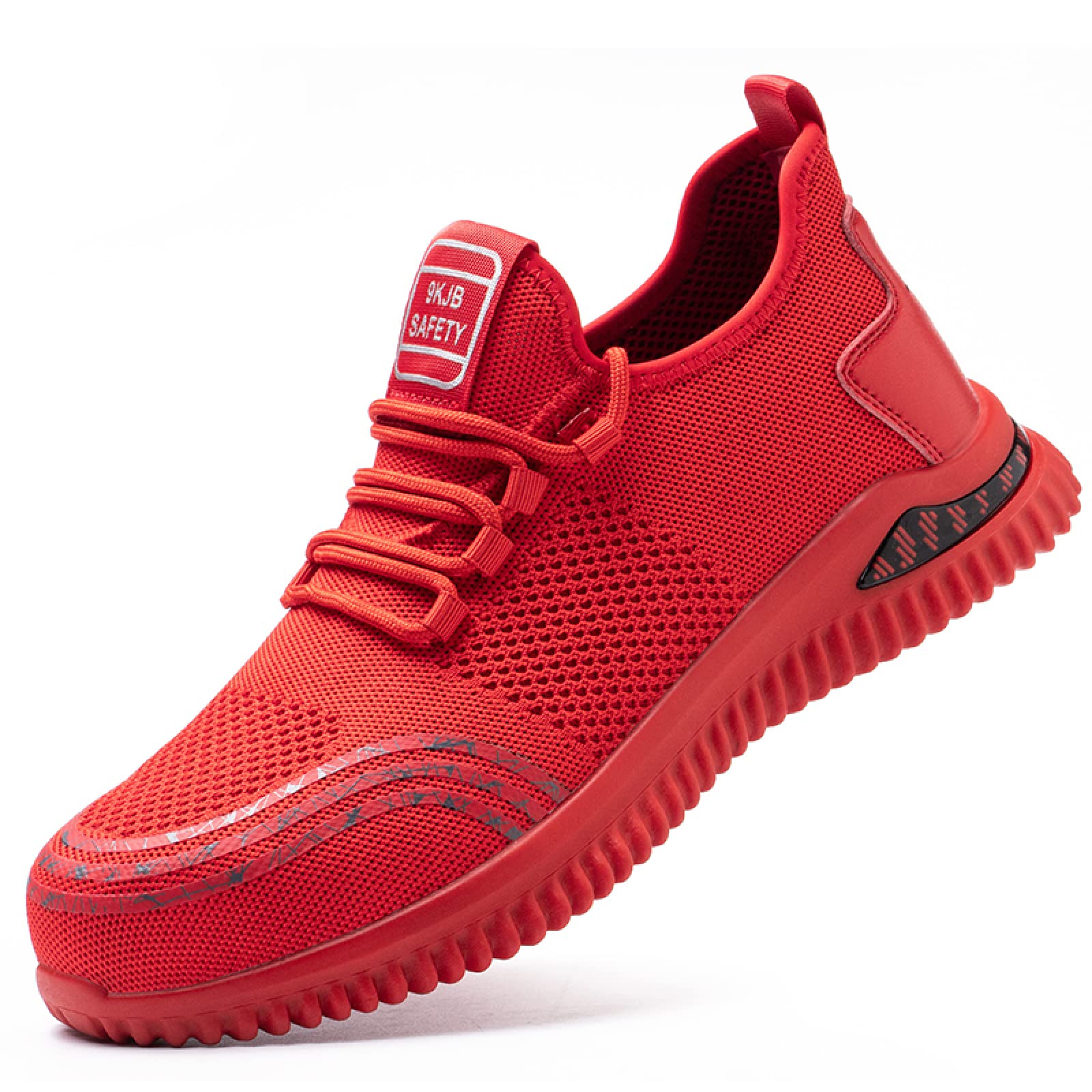 Lightweight Steel Toe Safety Shoes for Men - Slip Resistant Work Sneakers | Durable & Comfortable for Construction, Warehouse & Industrial Use