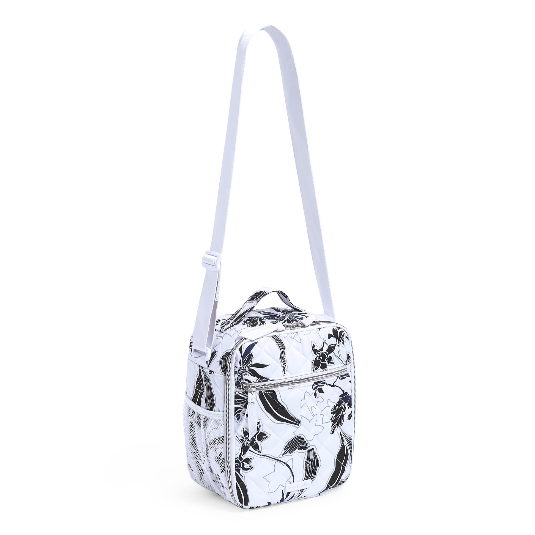 Vera Bradley Women's Performance Twill Deluxe Lunch Bag - Insulated Reusable Lunch Tote for Work, School & Picnics | Twilight Garden Pattern | One Size Fits All