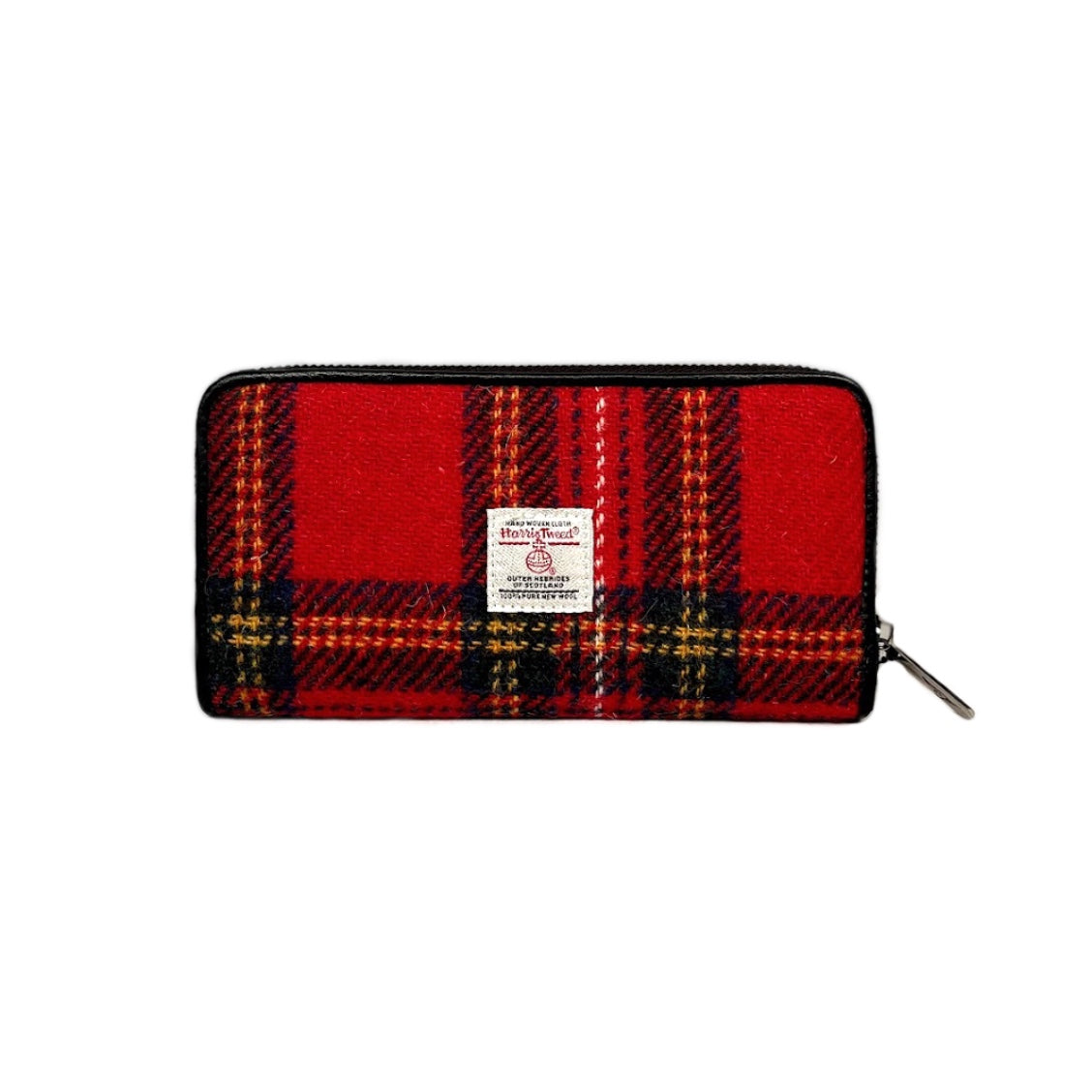 Harris Tweed Long Zip Wallet for Men & Women - 22 Stylish Colors | RFID Blocking Leather Card Holder for Travel, Business & Everyday Use