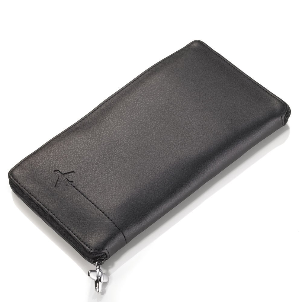 Troika Travel Pouch Organizer - Waterproof RFID Blocking Passport Wallet for Men & Women | Perfect for Airplane, Cruise & International Travel (Black, TRV69LE)