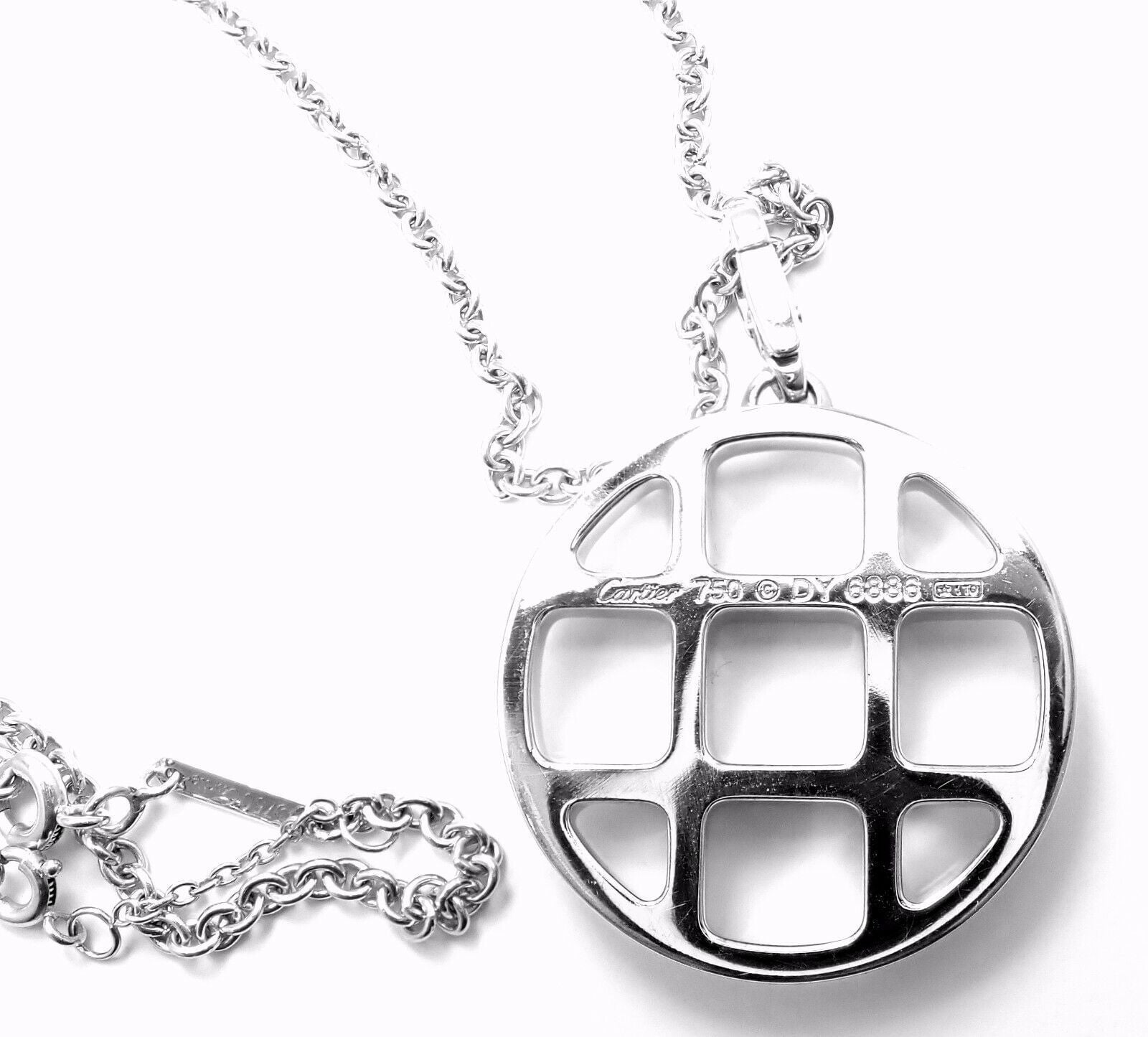 Authentic Cartier 18k White Gold Pasha Large Pendant Chain Necklace for Women - Luxury Gift for Anniversary, Birthday & Special Occasions