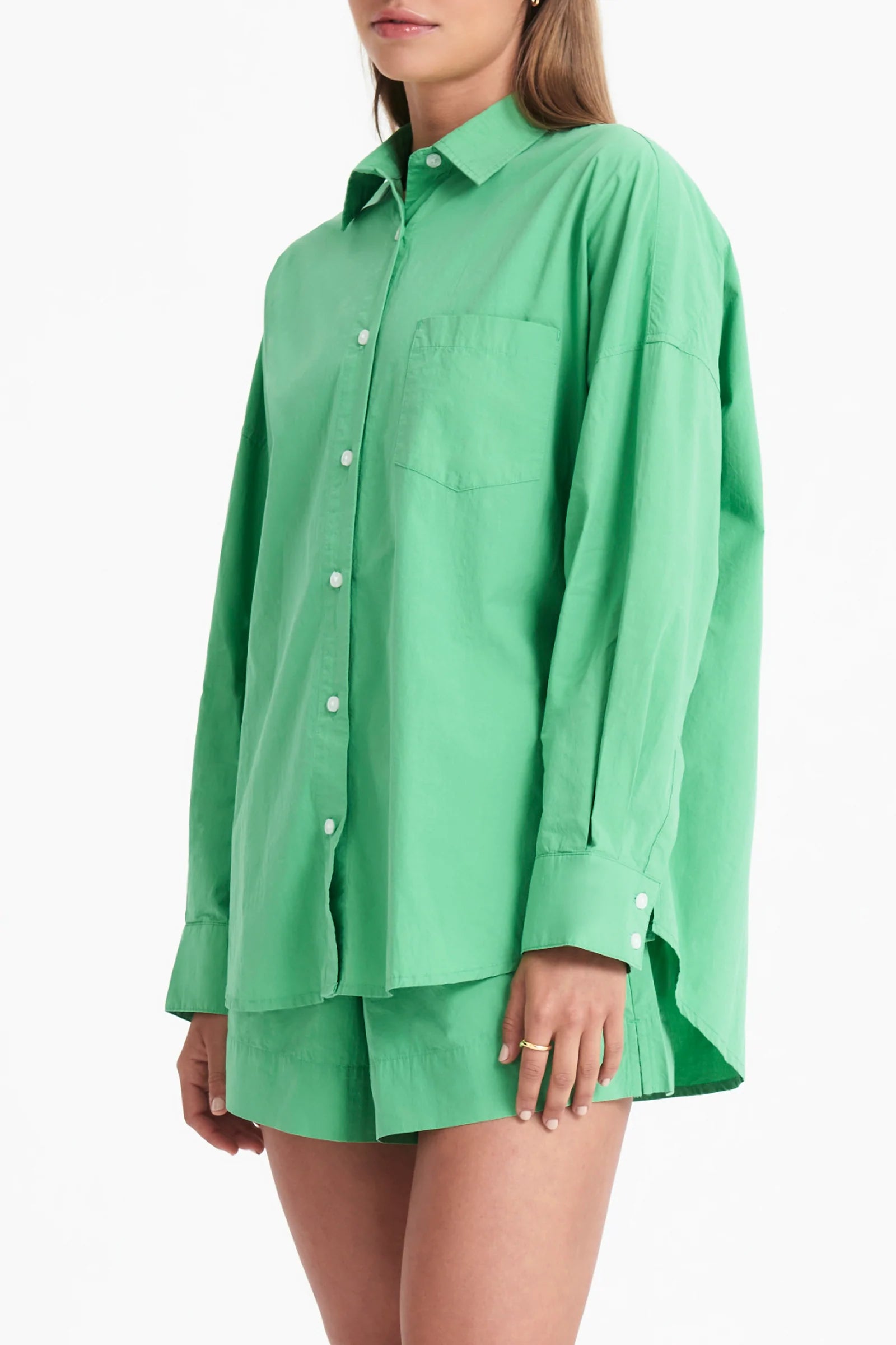 Cruz Poplin Shirt for Men - Lightweight Breathable Button Down Shirt with Palm Print - Perfect for Summer Casual Wear, Beach Outings & Vacation Style