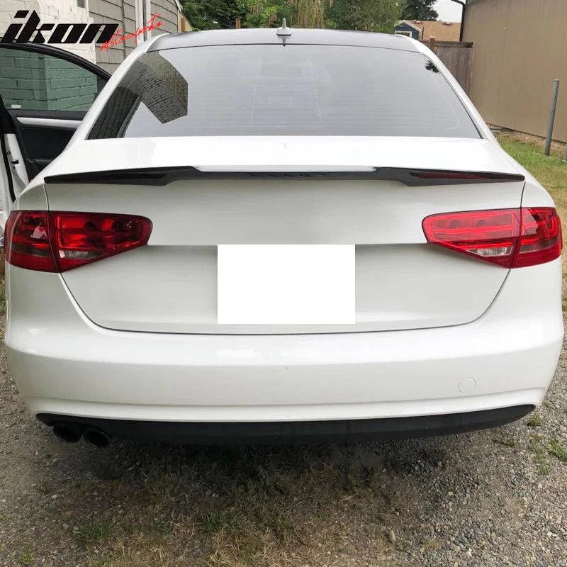 2013-2016 Audi A4 Quattro B8.5 Sedan V-Style Trunk Spoiler - 4 Door Rear Lip Spoiler for Enhanced Aerodynamics & Sporty Look | Perfect for Car Enthusiasts & Street Racing