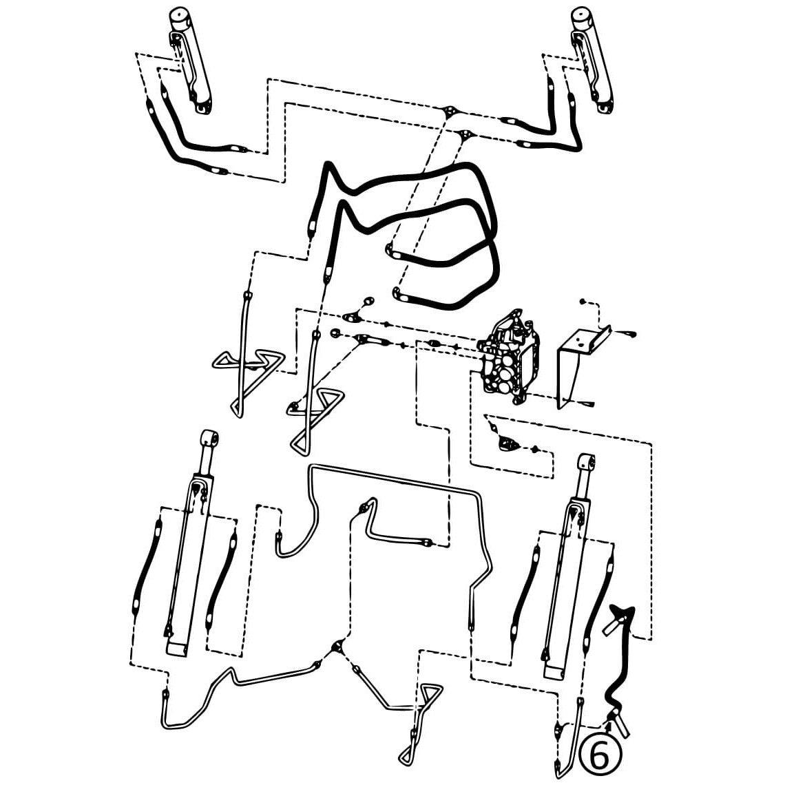 Bobcat A300 Hydraulic Hose to Loader Valve - #6 JIC Fitting Replacement Part for Skid Steer Loaders | Heavy-Duty Construction Equipment Accessory