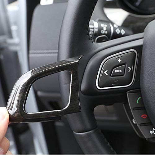ABS Steering Wheel Trim for Land Rover Evoque 2012-2017 - Black Wood Grain - Interior Upgrade