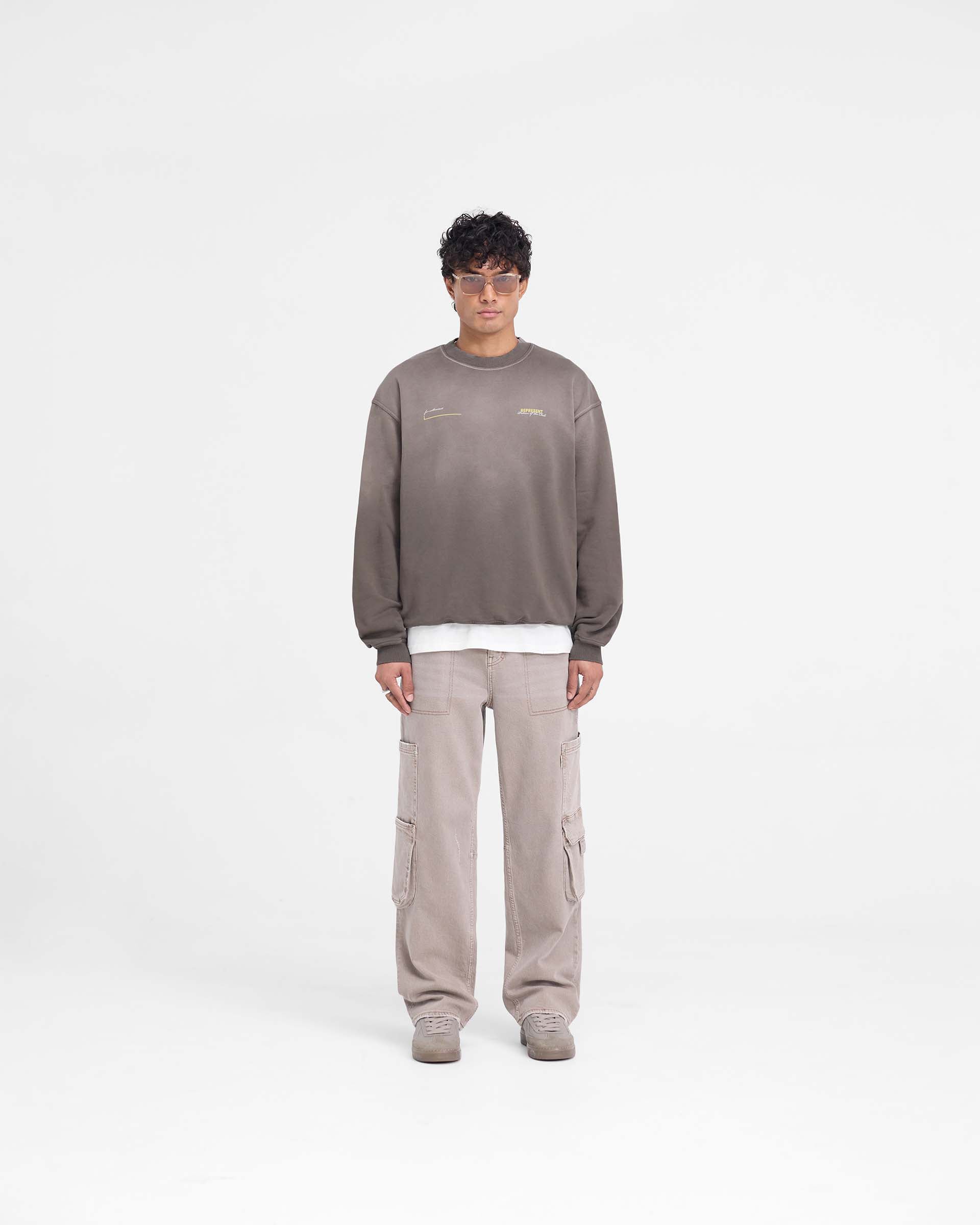 Patron Of The Club Sweater - Premium Washed Olive Pullover for Men & Women | Cozy Casual Wear for Fall & Winter | Perfect for Outdoors, Travel, and Lounge