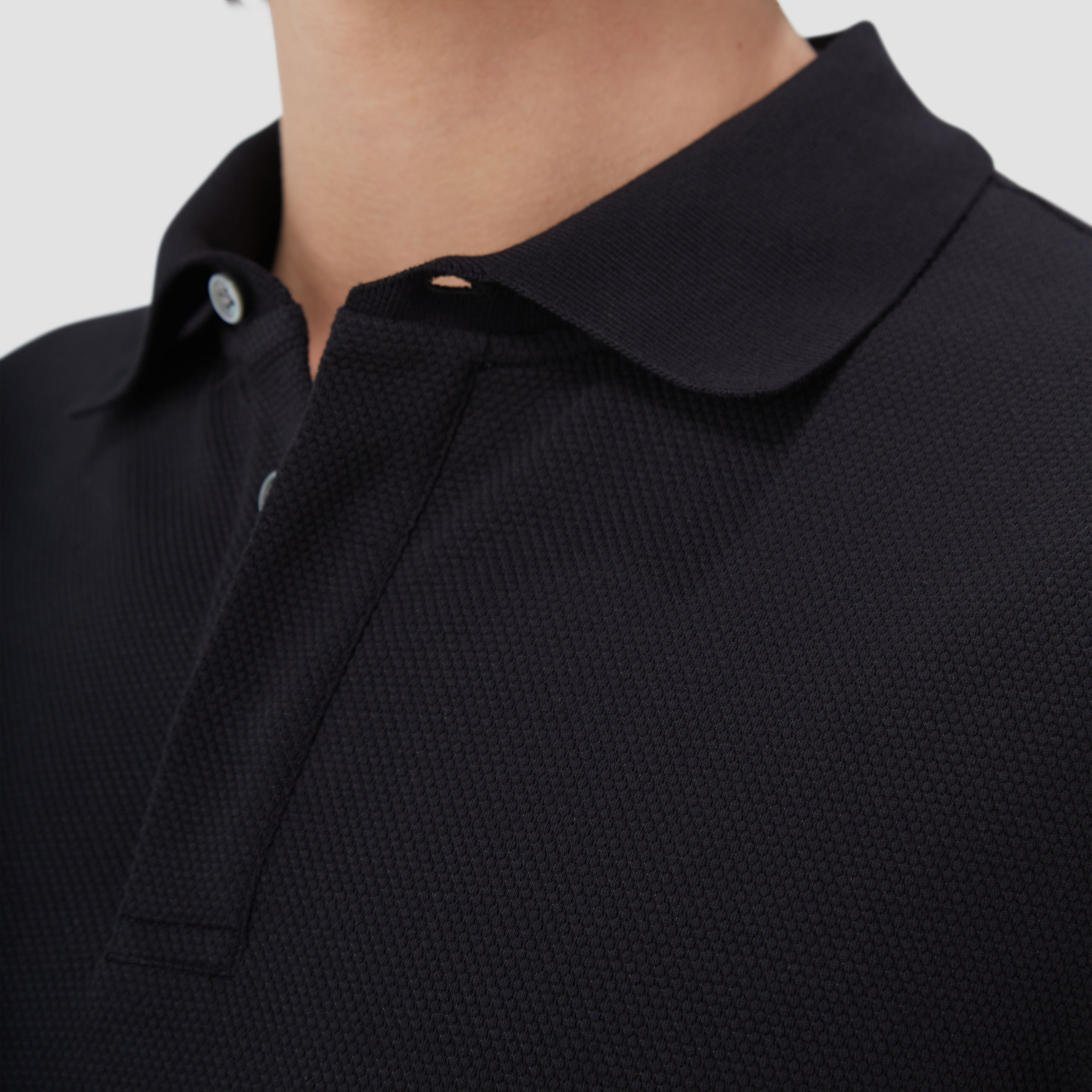 Premium Honeycomb Long Sleeve Polo Shirt for Men - Breathable Moisture-Wicking Golf & Casual Wear - Office, Outdoor & Sports Activities