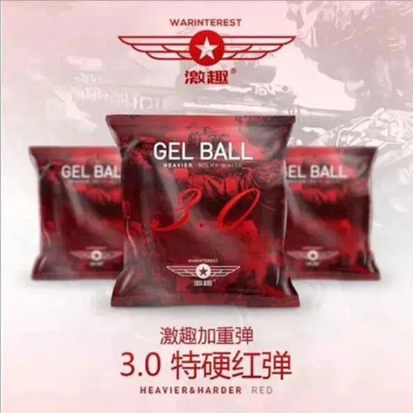 Premium 7-8mm Red V3.0 Hard Gel Balls for Airsoft Guns - High-Performance Ammo for Outdoor Shooting & Tactical Training
