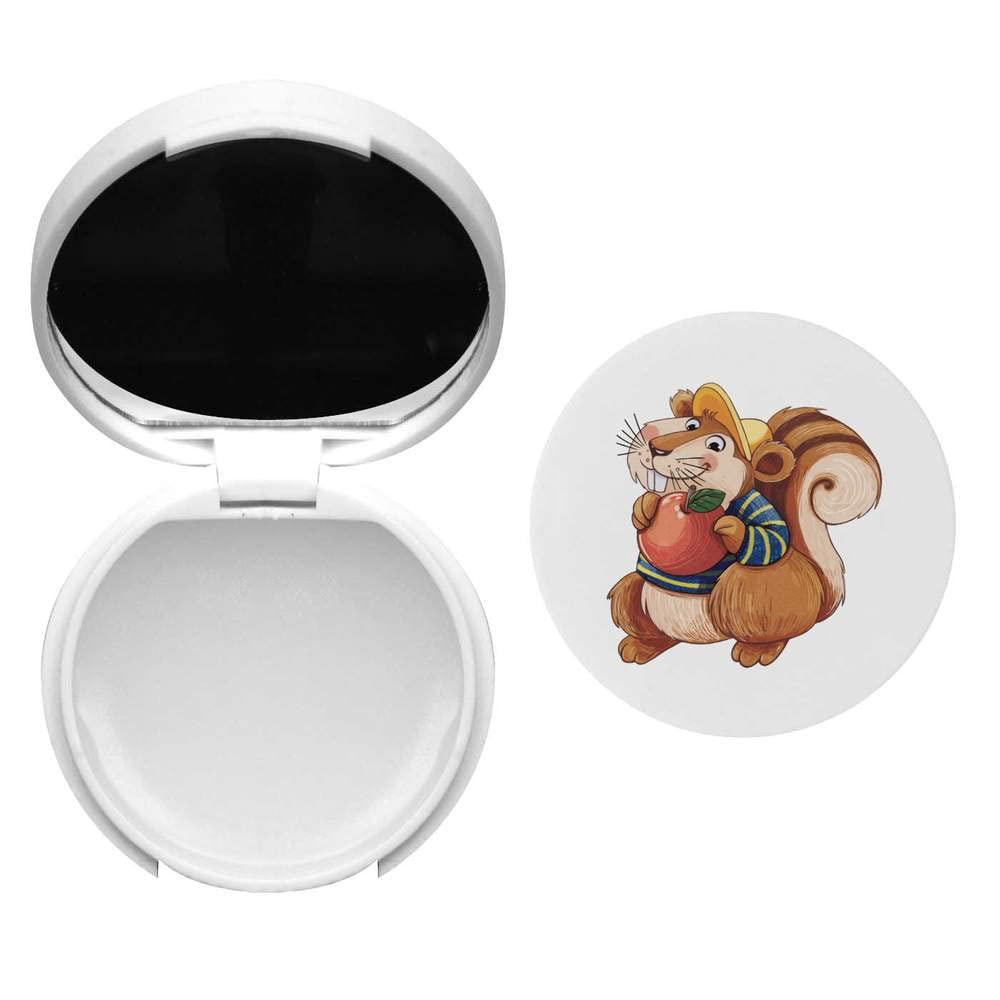 Natural Squirrel & Apple Flavored Lip Balm with Mirror - Moisturizing & Nourishing Lip Care (BM00023928) | Perfect for Dry Lips, Winter Care & On-the-Go Hydration