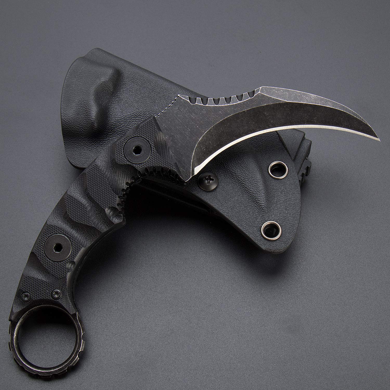 1911K Tactical Knife - D2 Steel Fixed Blade with G10 Handle & Sheath | Survival Knife for Outdoor Camping, Hunting, Bushcraft & Emergency Use | Heavy Duty Tactical Knife for Military, Hiking & Wilderness Survival