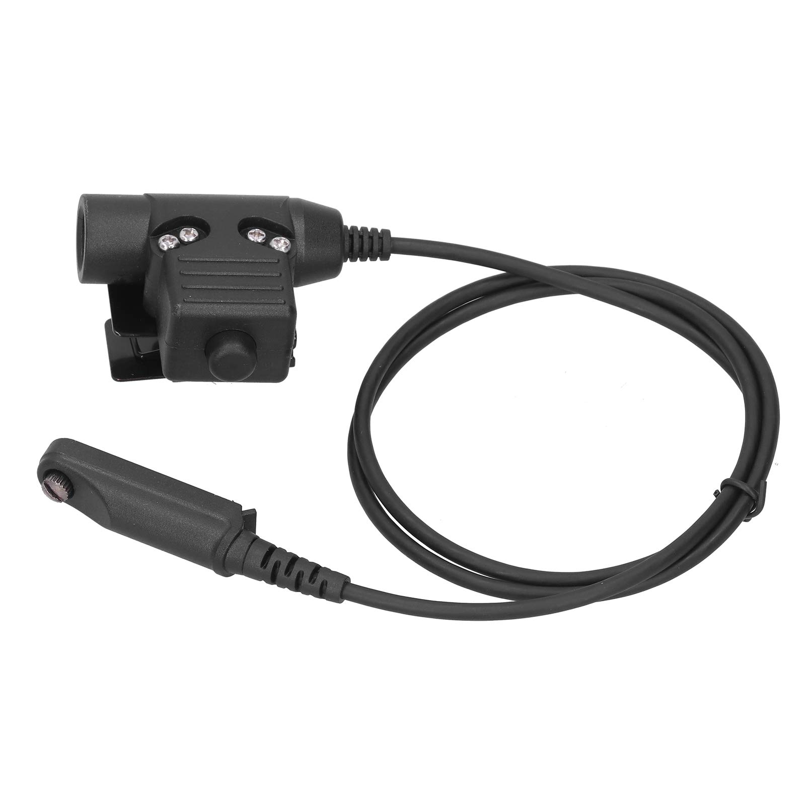PUSOKEI 3.3ft U94 PTT Cable Headset for Baofeng UV-9R/UV-9R Plus/UV-XS Walkie Talkie - Tactical Communication Headset for Two Way Radios, Outdoor Adventures, Security & Emergency Use