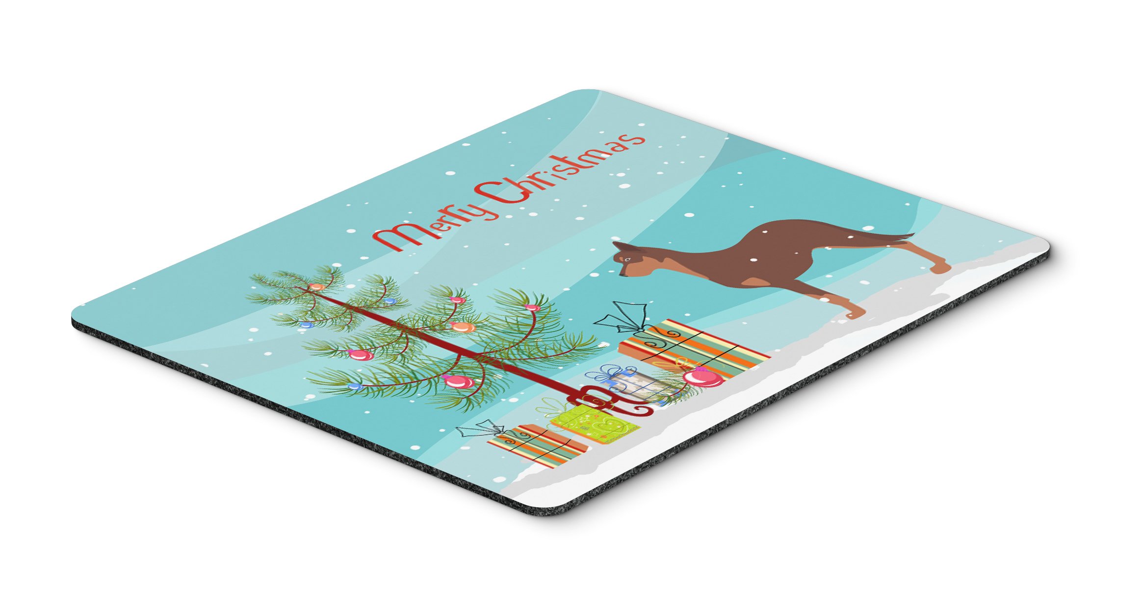 Australian Kelpie Dog Christmas Tree Mouse Pad - Large Washable Non-Slip Desk Mat for Home Office, Gaming & Computer Use | Holiday Decor & Workstation Accessory
