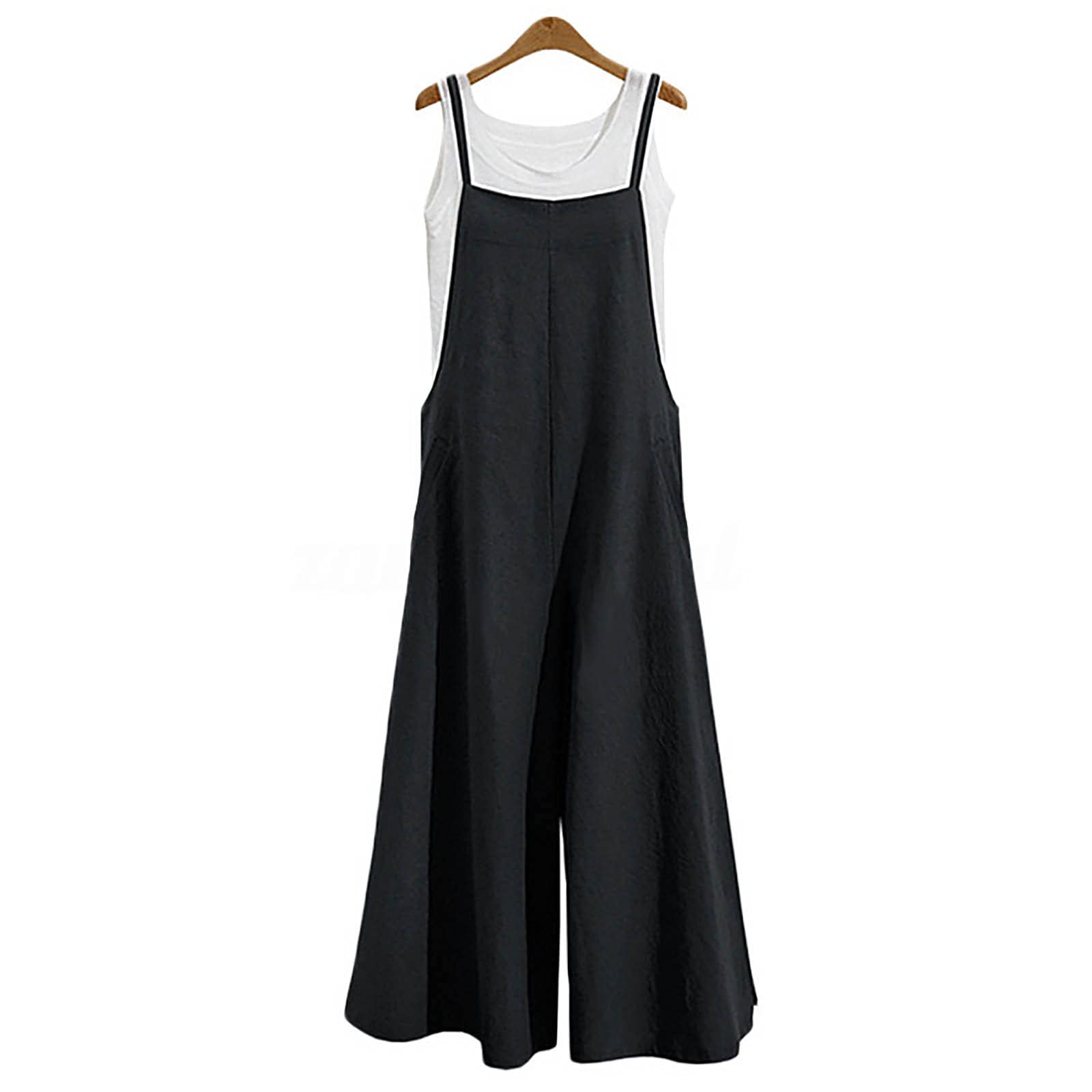 Women's Oversized Jumpsuit - Summer Bib Overalls Romper Pants Plus Size Trendy Casual Outfit (Black, XXXXXL) | Perfect for Outdoor Activities, Travel & Everyday Wear
