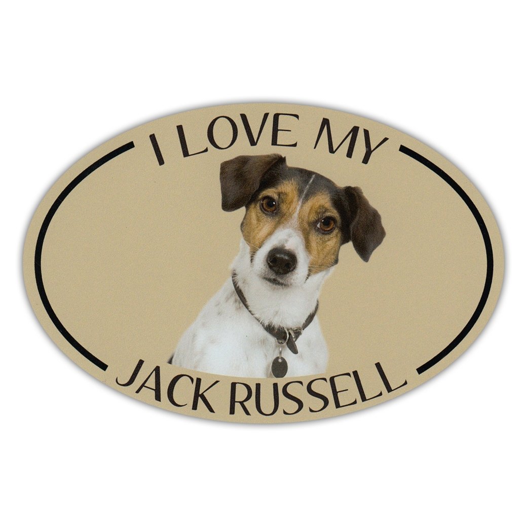 I Love My Jack Russell Terrier Refrigerator Magnet - 6x4 Inch Cute Dog Decor - Perfect for Fridge, Office & Home Organization