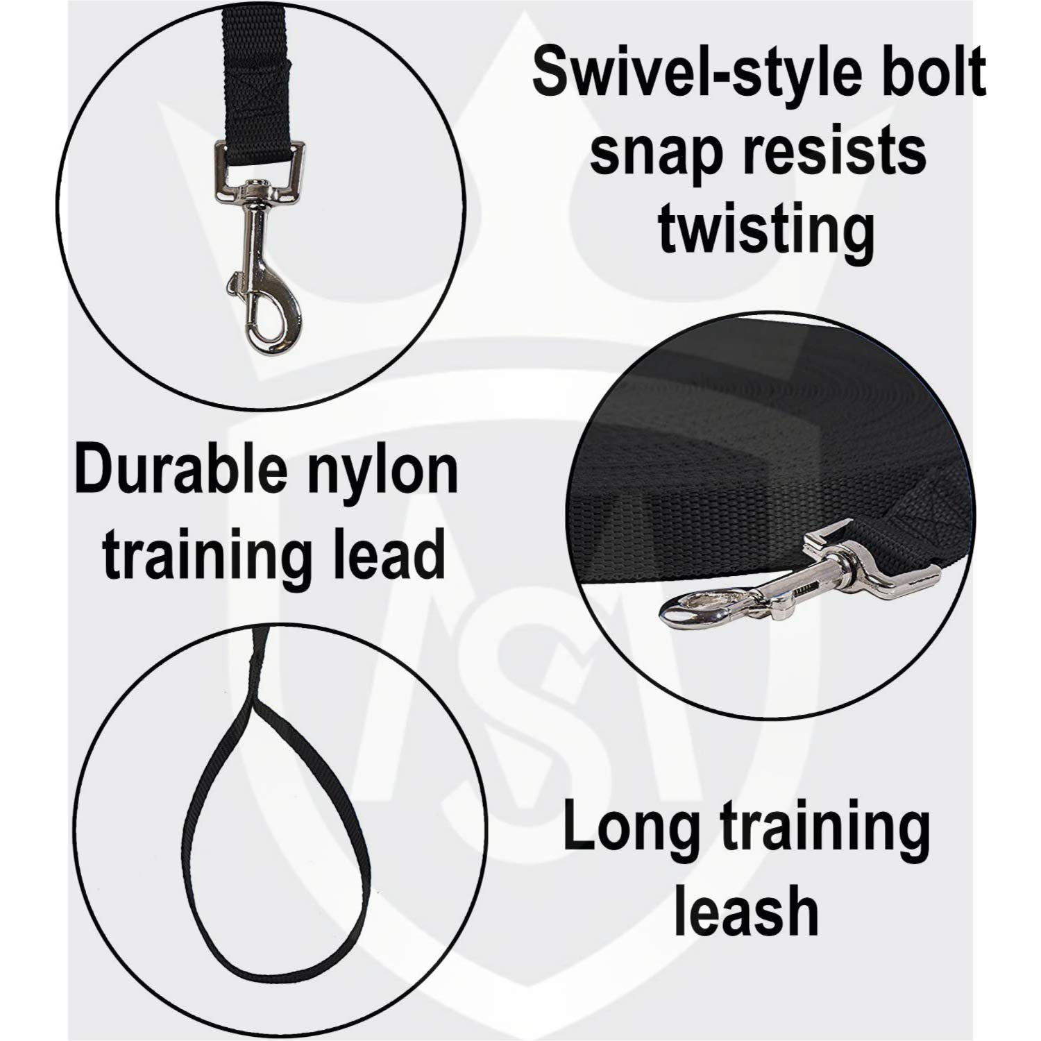 MS PETCARE 20FT Heavy Duty Nylon Dog Training Lead - 1