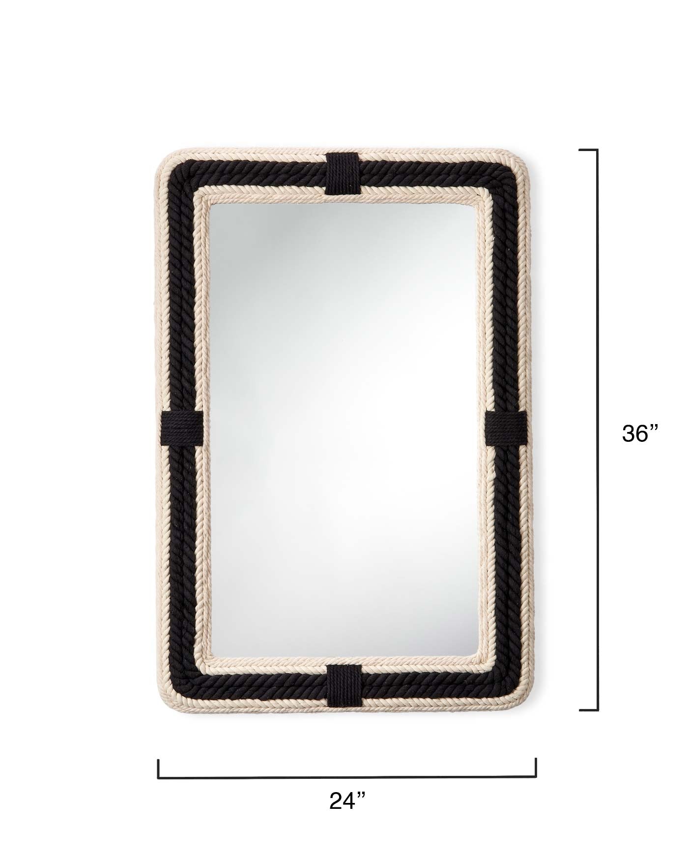 Modern Rectangle Wall Mirror with Contrast Frame - Stylish Home Decor for Living Room, Bedroom, or Entryway