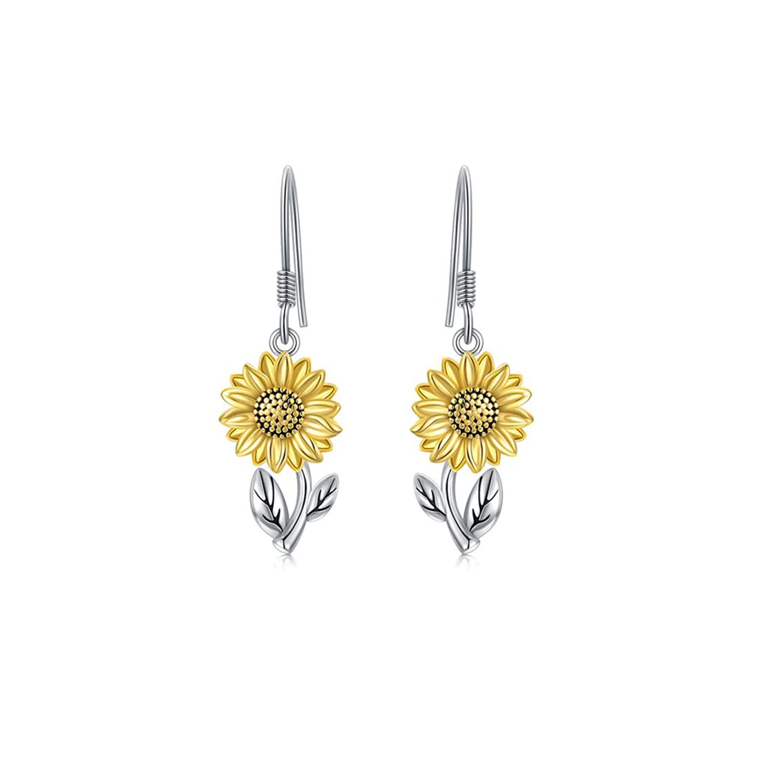 GAUEIOUR Sunflower Drop Dangle Earrings - Fashionable Bronze Jewelry for Women | Elegant Floral Earrings Symbolizing Passion, Warmth & Sunshine | Perfect for Summer Outfits, Weddings & Boho Style