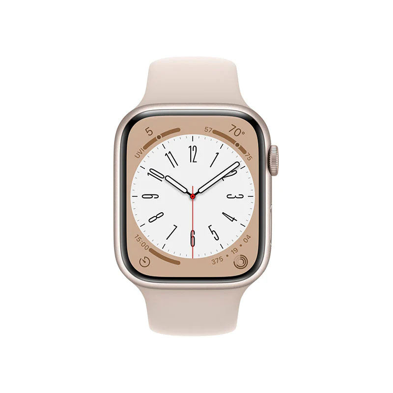 Apple Watch Series 8 (GPS) 45mm Starlight Aluminum Case with Starlight Sport Band S/M - Perfect for Fitness Tracking, Workouts & Everyday Wear