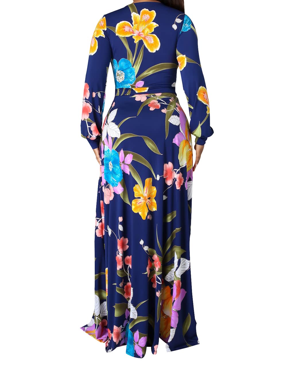 JTNFairy Women's Floral Print Long Maxi Dress - Plus Size Casual & Party Outfits for Beach, Wedding & Summer Vacations