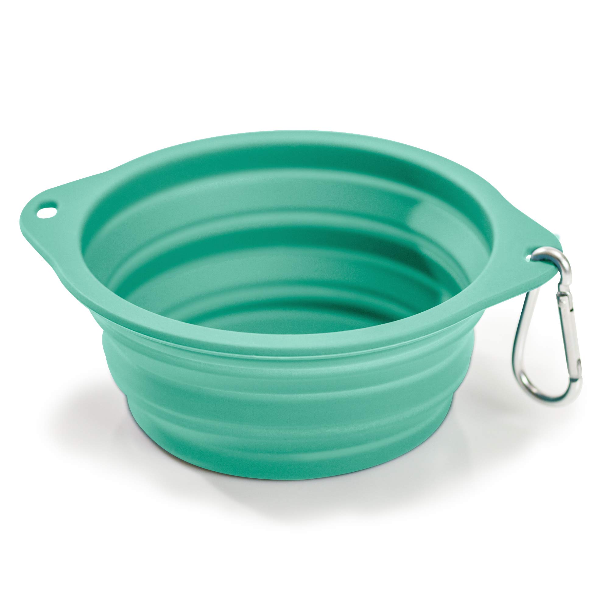 Premium Collapsible Dog Bowl - 800ml Large Travel Bowl for Dogs, Platinum-Cured Food Grade Silicone, No Plastic Rim, Safe & Durable (Tiffany Blue) - Perfect for Hiking, Camping, Travel & Outdoor Adventures with Your Pet