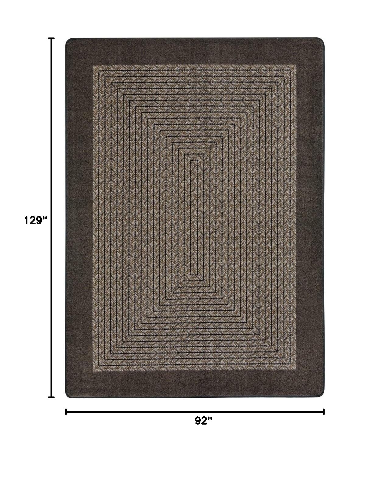Joy Carpets Like Home Chocolate Brown Area Rug 7'8
