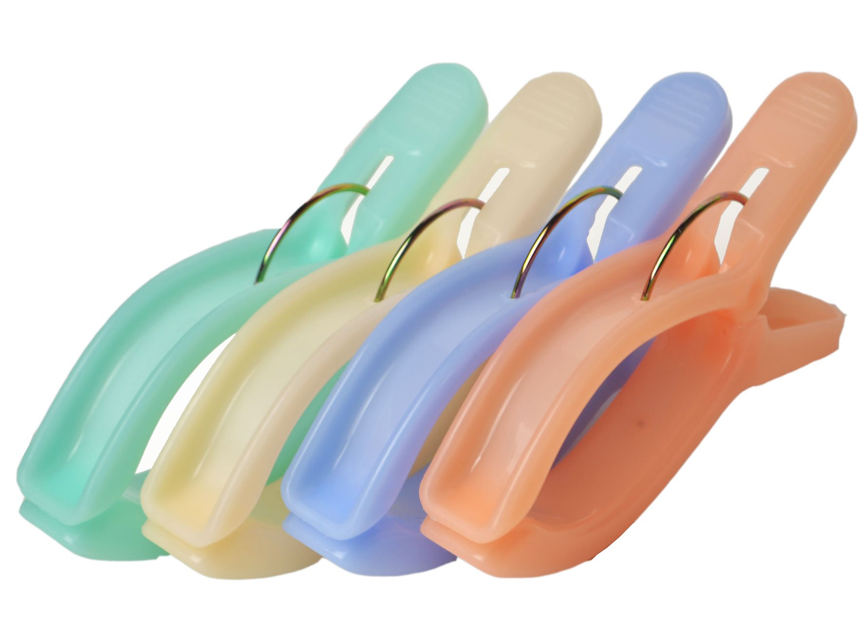Colorful Beach Towel Clips Set of 8 - Secure Your Towel from Wind - Perfect for Poolside, Beach Vacations & Outdoor Adventures
