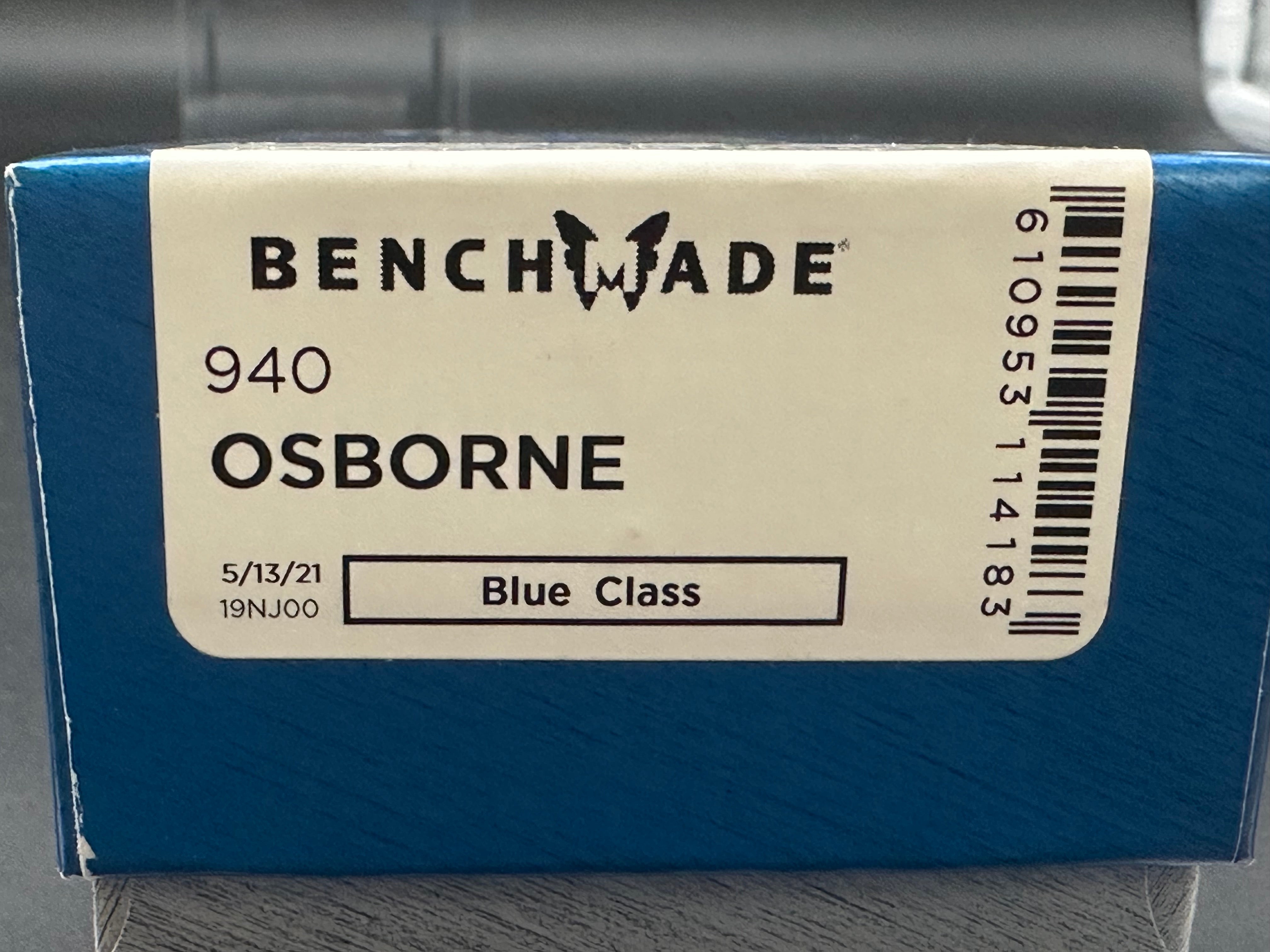 Benchmade Osborne 940 Folding Knife - Green Aluminum Handle, S30V Steel Blade - Perfect for EDC, Outdoor & Camping Use