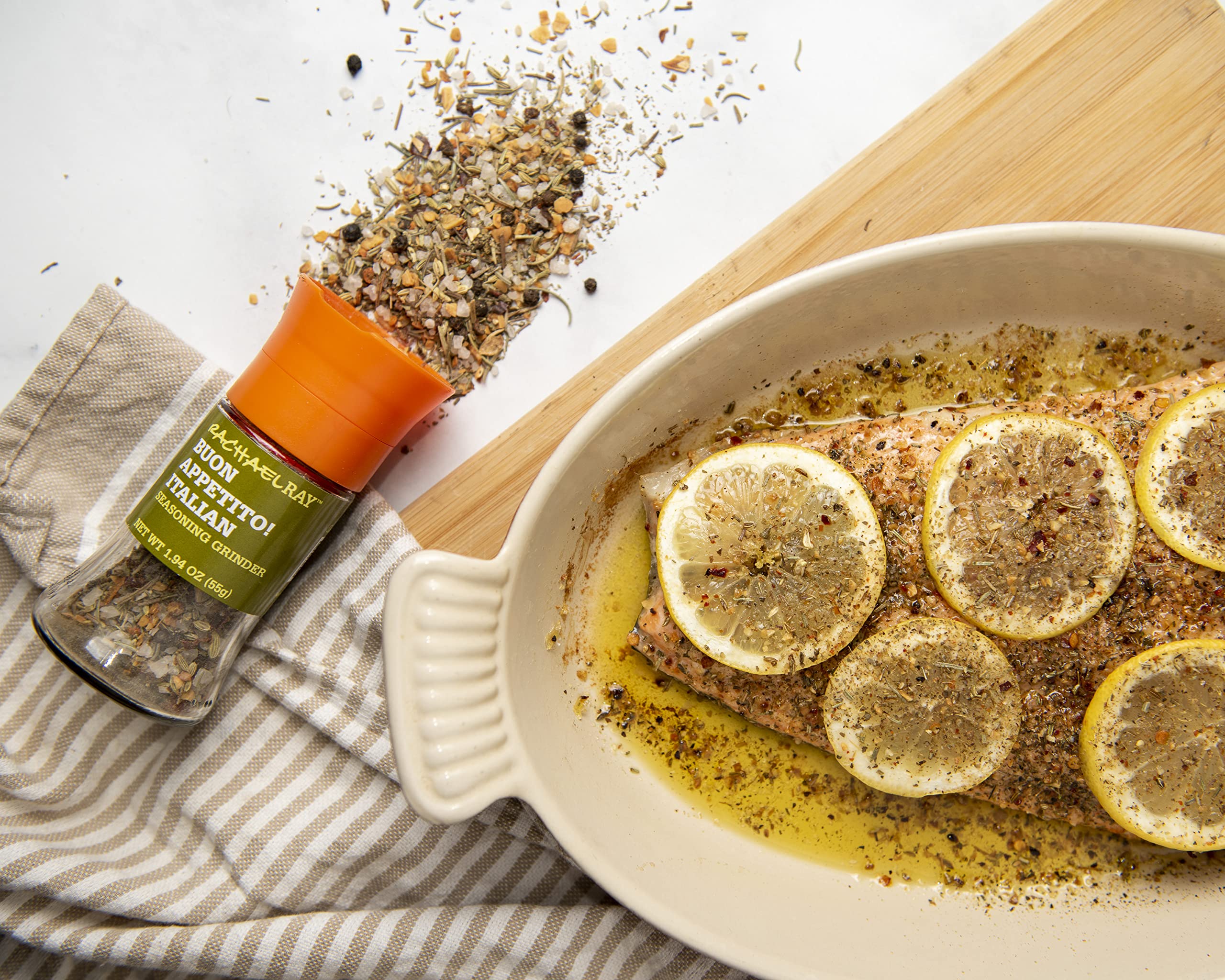 Rachael Ray Buon Appetito Italian Seasoning Grinder 1.94oz | Premium Blend of Herbs & Spices | Perfect for Pasta, Pizza, Salads & Italian Cooking