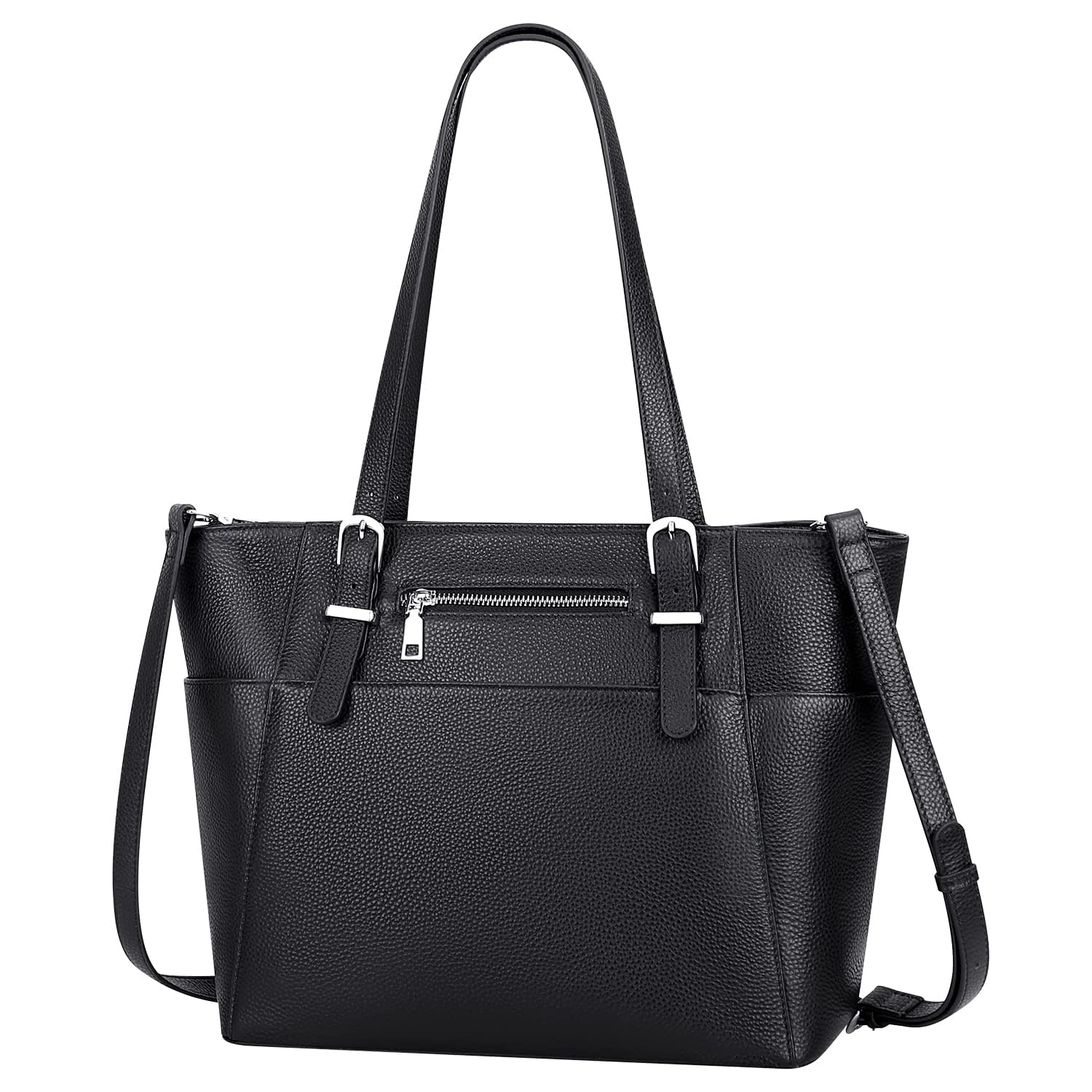 Genuine Leather Tote Shoulder Bag for Women - Multi-Pocket Design, Stylish & Durable Handbag - Perfect for Work, Travel & Everyday Use