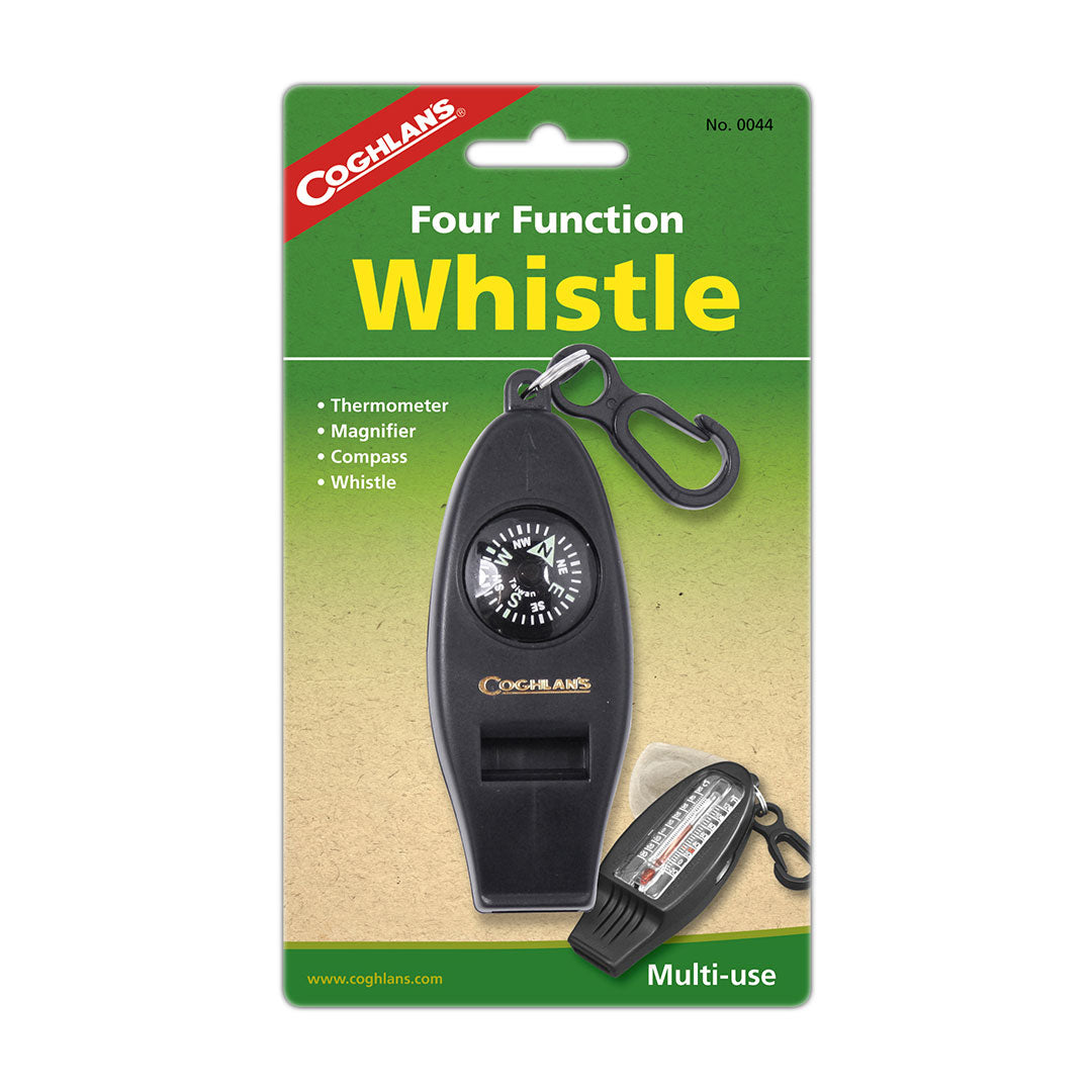 Coghlans Four Function Whistle - Survival, Emergency, Camping & Hiking Safety Gear for Outdoor Adventures