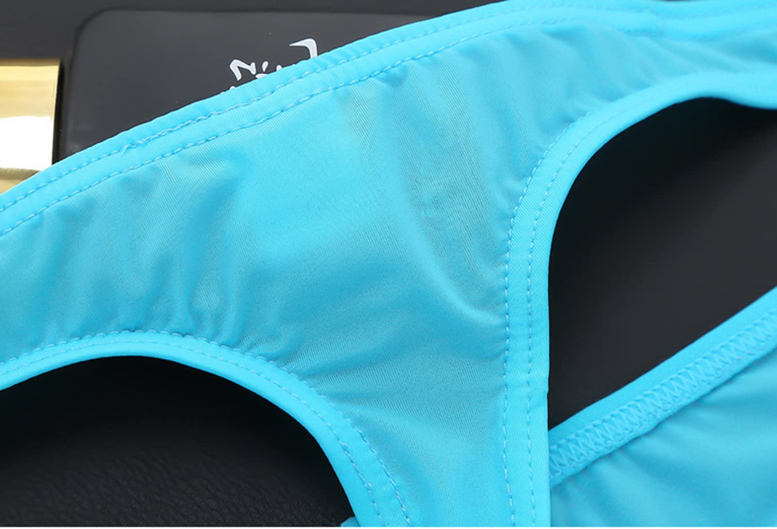 Faringoto Men's Transparent Thongs & G-Strings - Smooth Ice Silk Underwear for Men - Low-Rise T-Back Panties - Comfortable & Breathable for Daily Wear, Sleepwear & Sensual Occasions