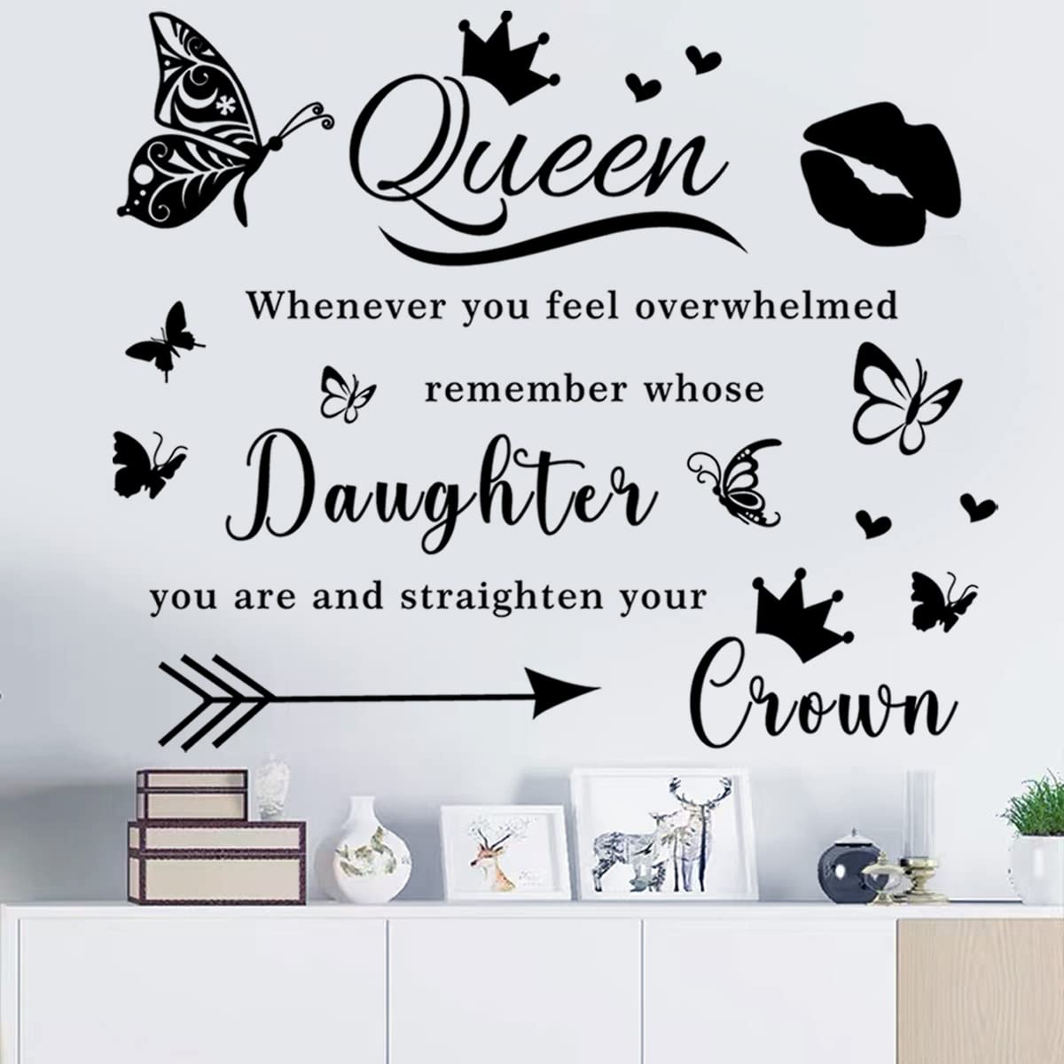 Vinyl Wall Decals & Murals - Inspirational Quotes Stickers for Bedroom, Living Room - Queen Size Wall Art Decor for Teen Girls - Perfect for Home Decor, DIY Room Makeover & Gift Ideas