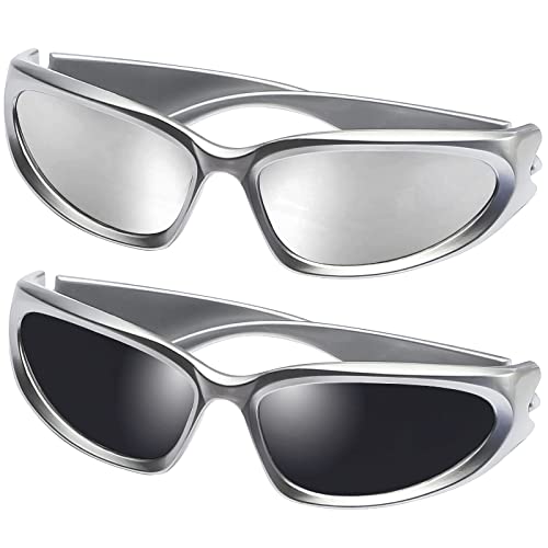 2 Pack (Silver/Silver Mirrored + Silver/Grey)