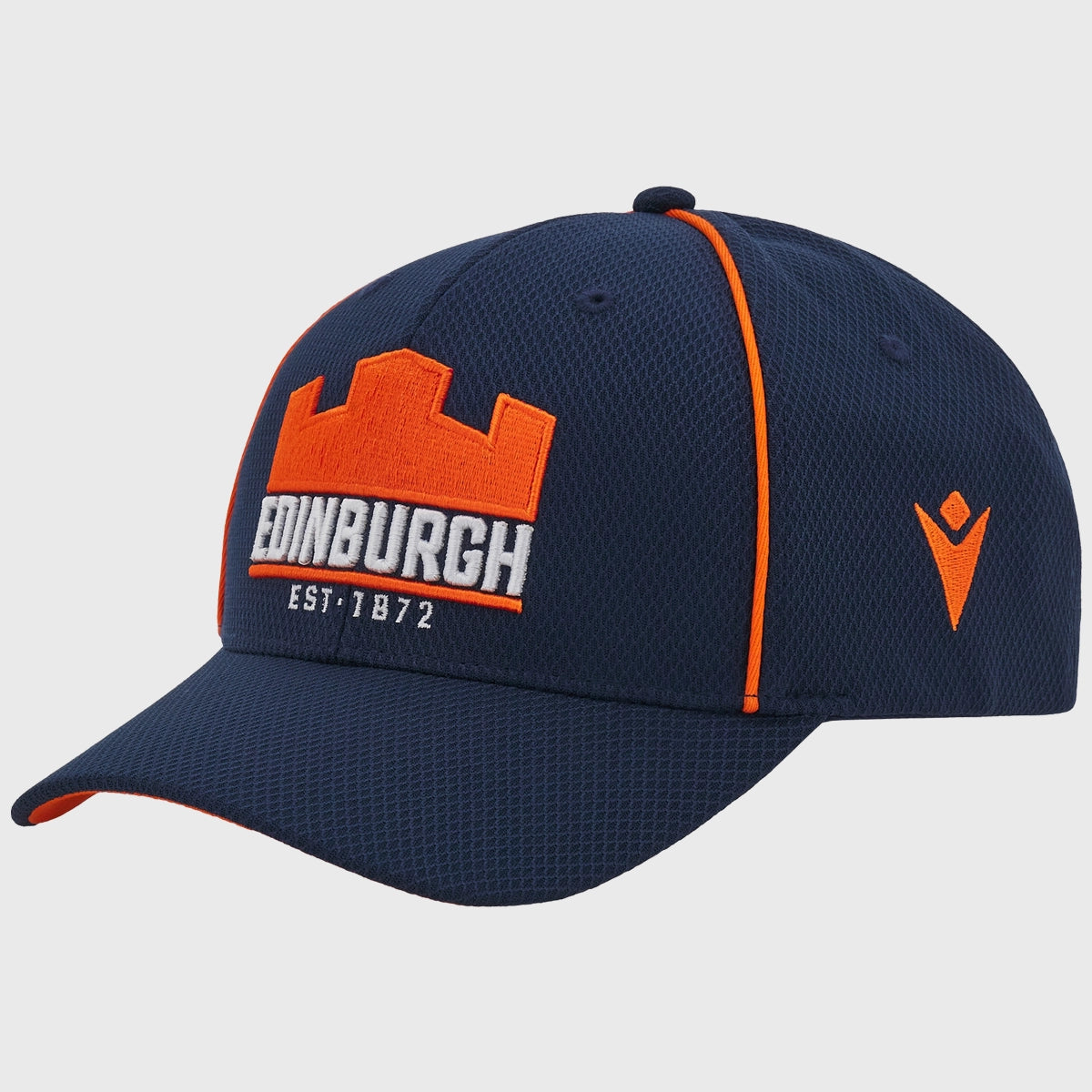 Edinburgh Rugby Cap Navy/Orange - Official Macron Rugby Hat for Fans - Perfect for Match Days & Outdoor Activities