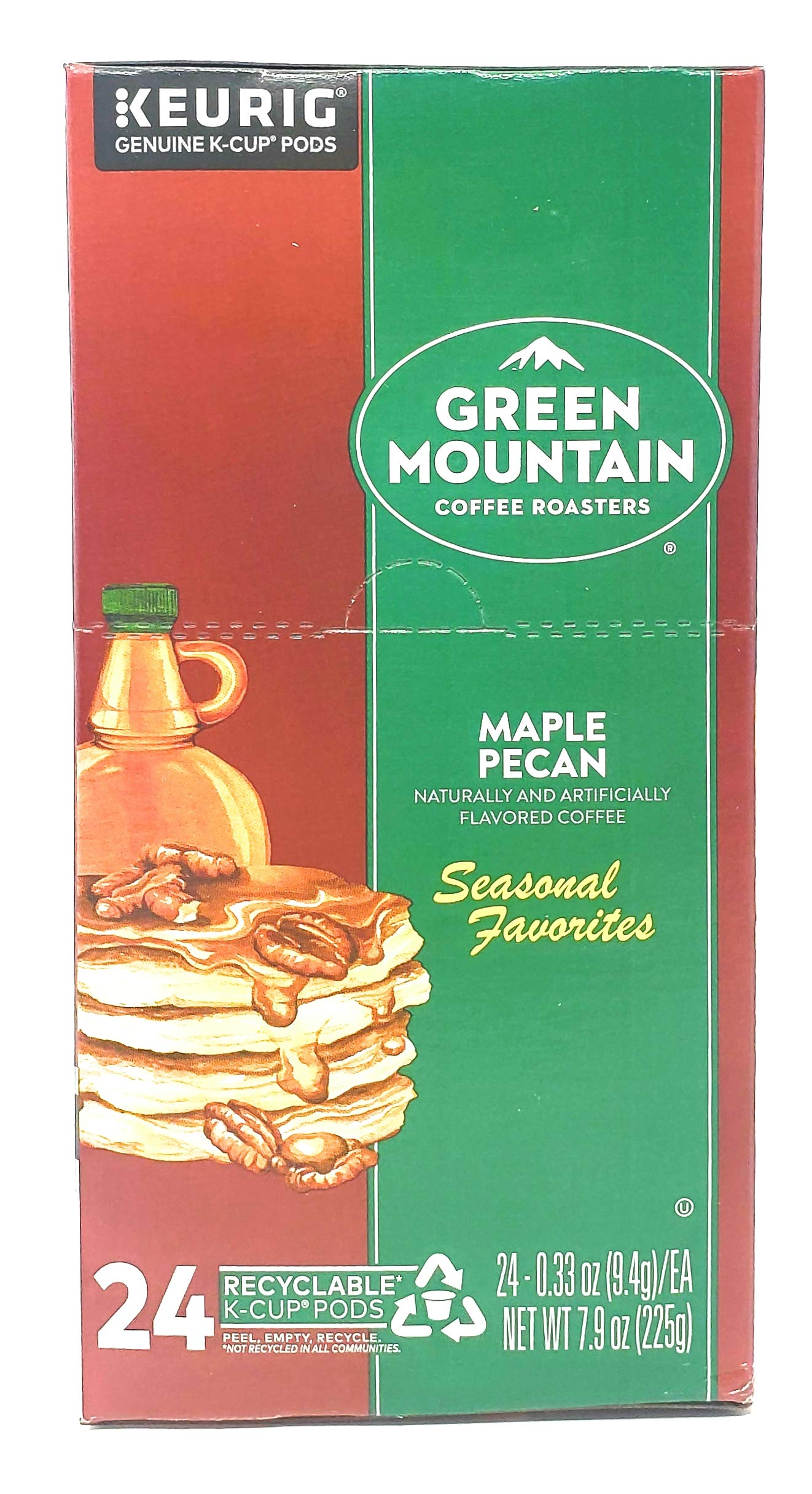 Green Mountain Coffee K-Cup Seasonal Variety Pack - 48 Count (24 Cinnamon Sugar Cookie & 24 Maple Pecan) | Compatible with Keurig Single Serve Coffee Makers | Perfect for Holiday Gifts, Office Breakrooms & Cozy Winter Mornings