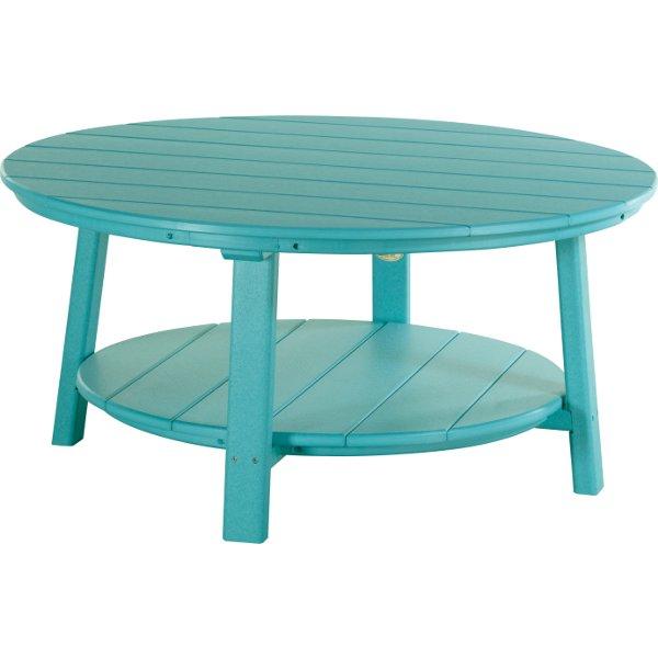 Poly Deluxe Conversation Table - Modern Round Coffee Table for Living Room, Office & Lounge - Perfect for Small Spaces & Stylish Home Decor