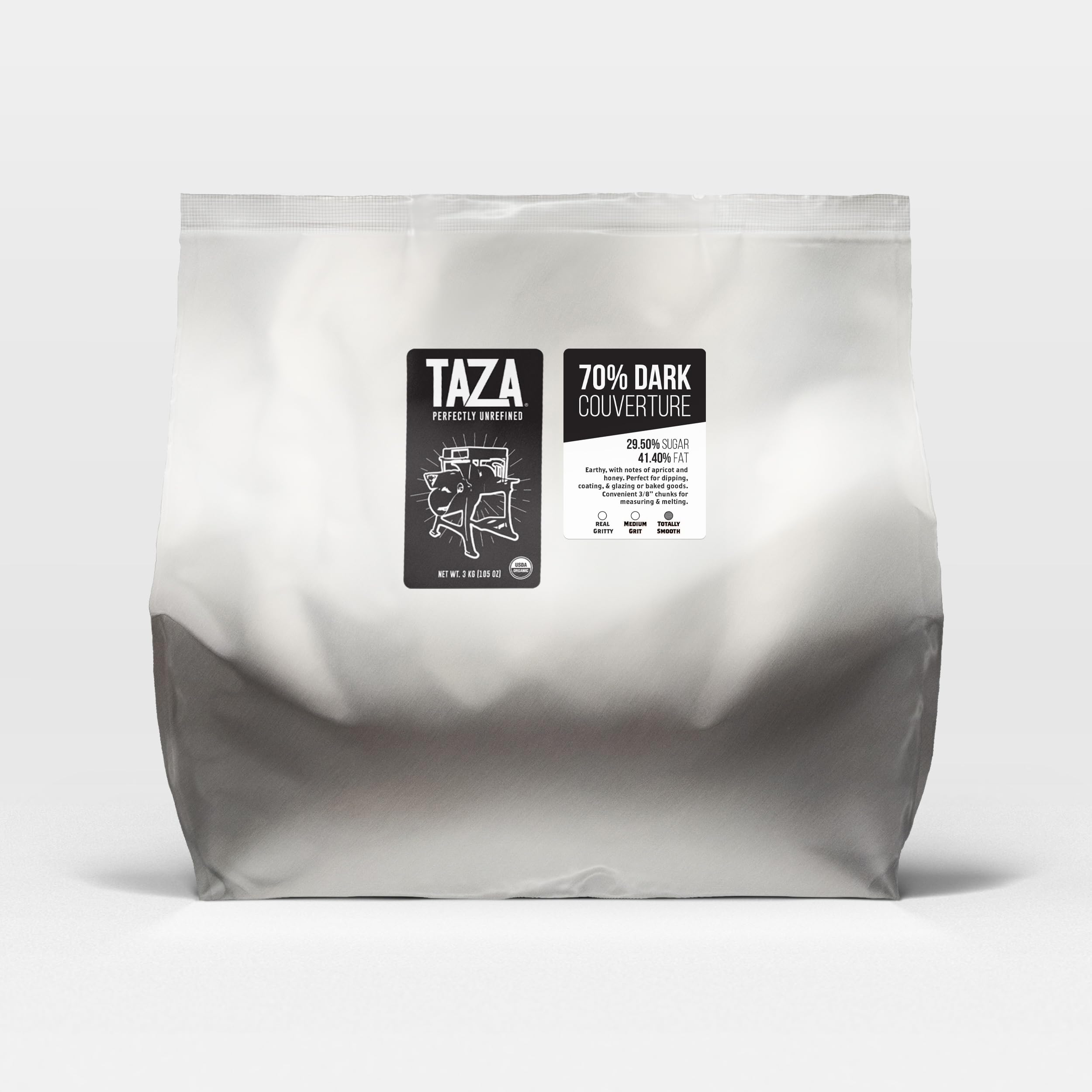 Organic 70% Couverture Chocolate Bulk 3kg Bag - Vegan, Fair Trade Dark Baking Chocolate for Desserts, Baking & Gourmet Cooking