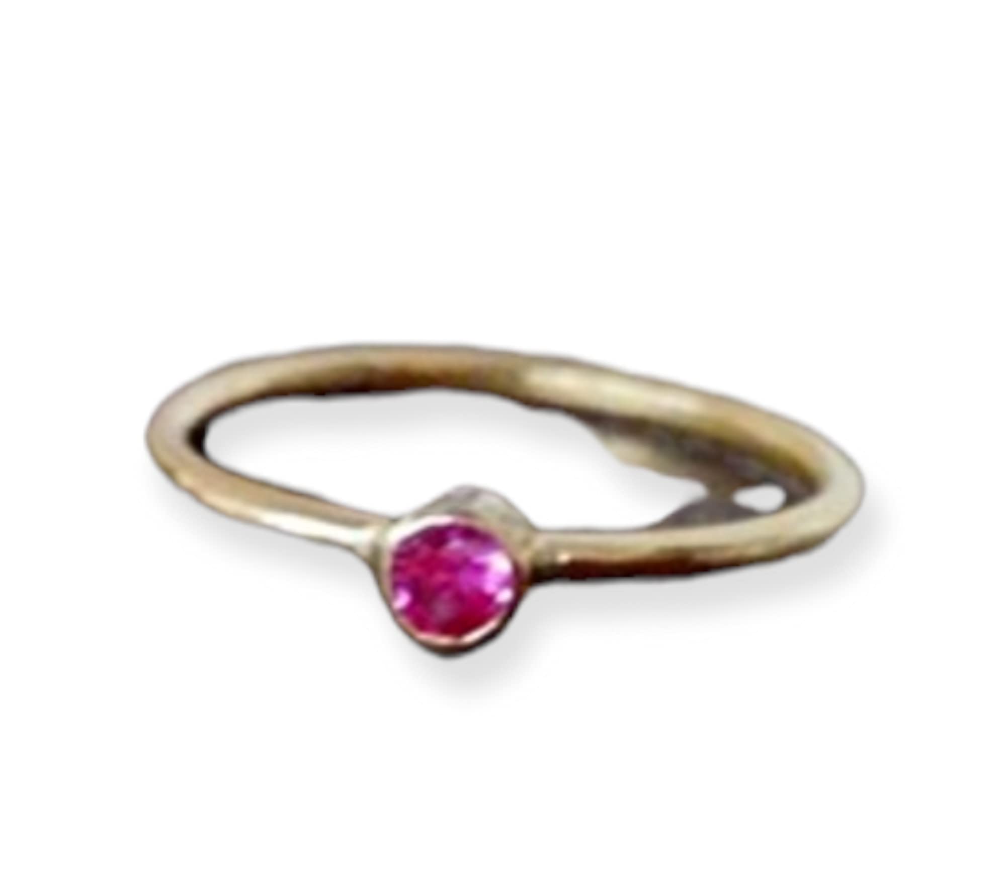 Exquisite Ruby Bezel Set Ring - Slim Gold Band with Genuine Gemstone | Perfect Engagement & Wedding Gift | Ideal for Proposals, Anniversaries & Special Occasions