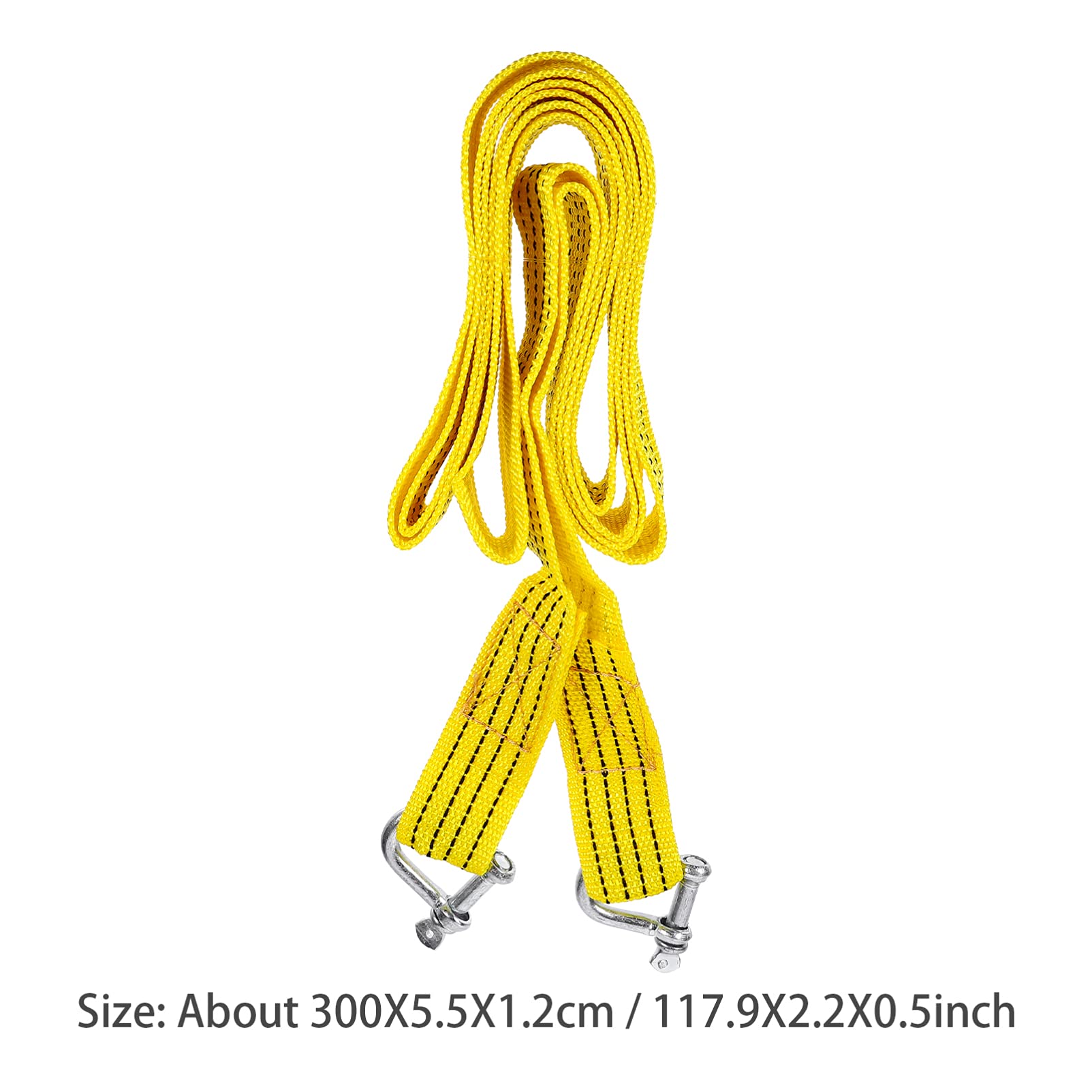 2-Pack Heavy Duty Nylon Tow Rope with Hooks - 20,000 lbs Capacity Emergency Recovery Strap for Cars, Trucks & Trailers - Perfect for Off-Roading, Towing & Vehicle Recovery Scenarios