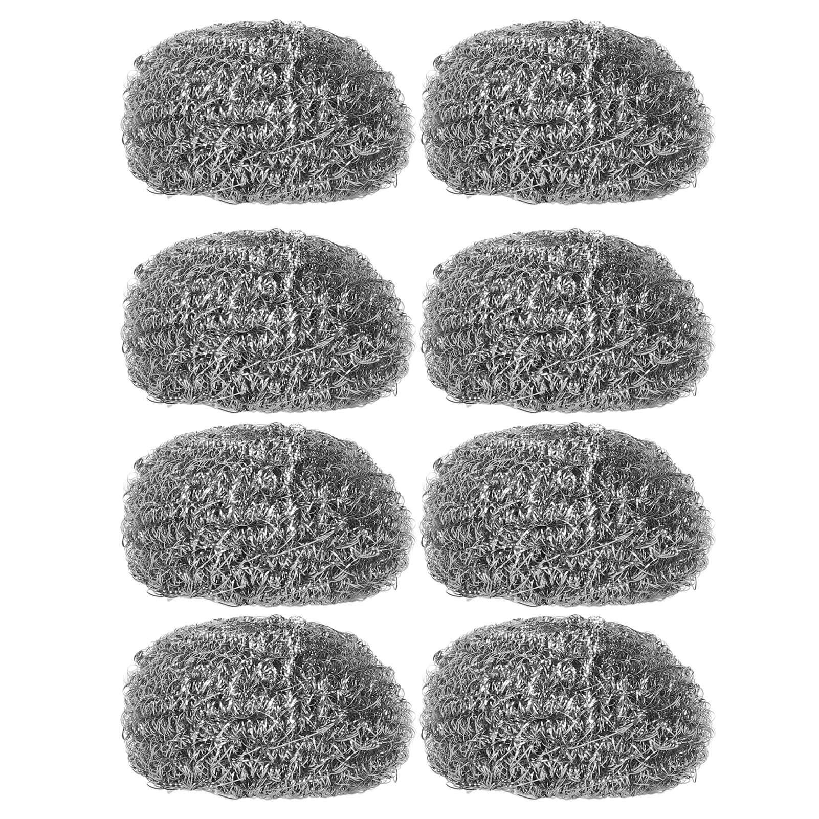 Stainless Steel Scouring Pads - Heavy Duty Metal Scrubber for Tough Cleaning, Rust & Stain Removal - No Scratch Kitchen & Bathroom Cleaning Tool for Pots, Pans, Sinks & Grills