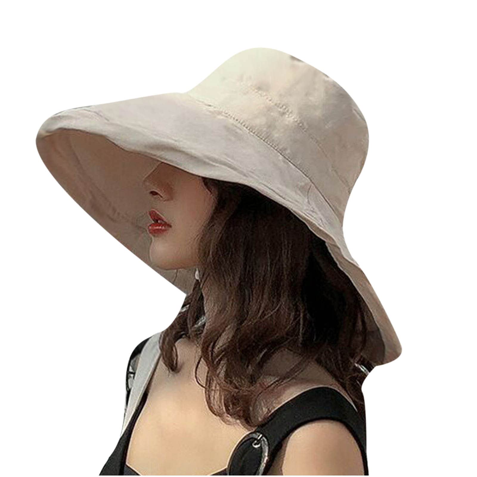 Stylish Women's Japanese Foldable Solid Color Fisherman Hat - Elegant Wide Brim Beach Fedora & Summer Bucket Hat for Outdoor Activities, Travel, and Sun Protection