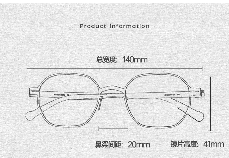 Stylish Unisex Black Titanium Full Rim Polygon Oval Eyeglasses S993 - Perfect for Reading, Work & Fashion Accessories