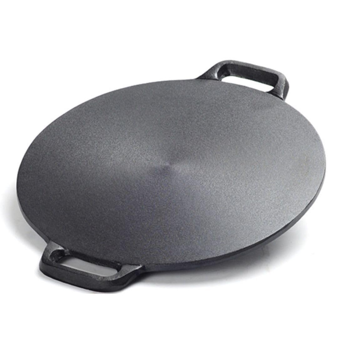 12-Inch Pre-Seasoned Cast Iron Skillet - Nonstick Griddle Pan for Tortillas, Crepes, Dosa & Pizza - Heavy Duty Comal, Tawa & Flat Pan - Perfect for Stovetop, Oven & Outdoor Cooking