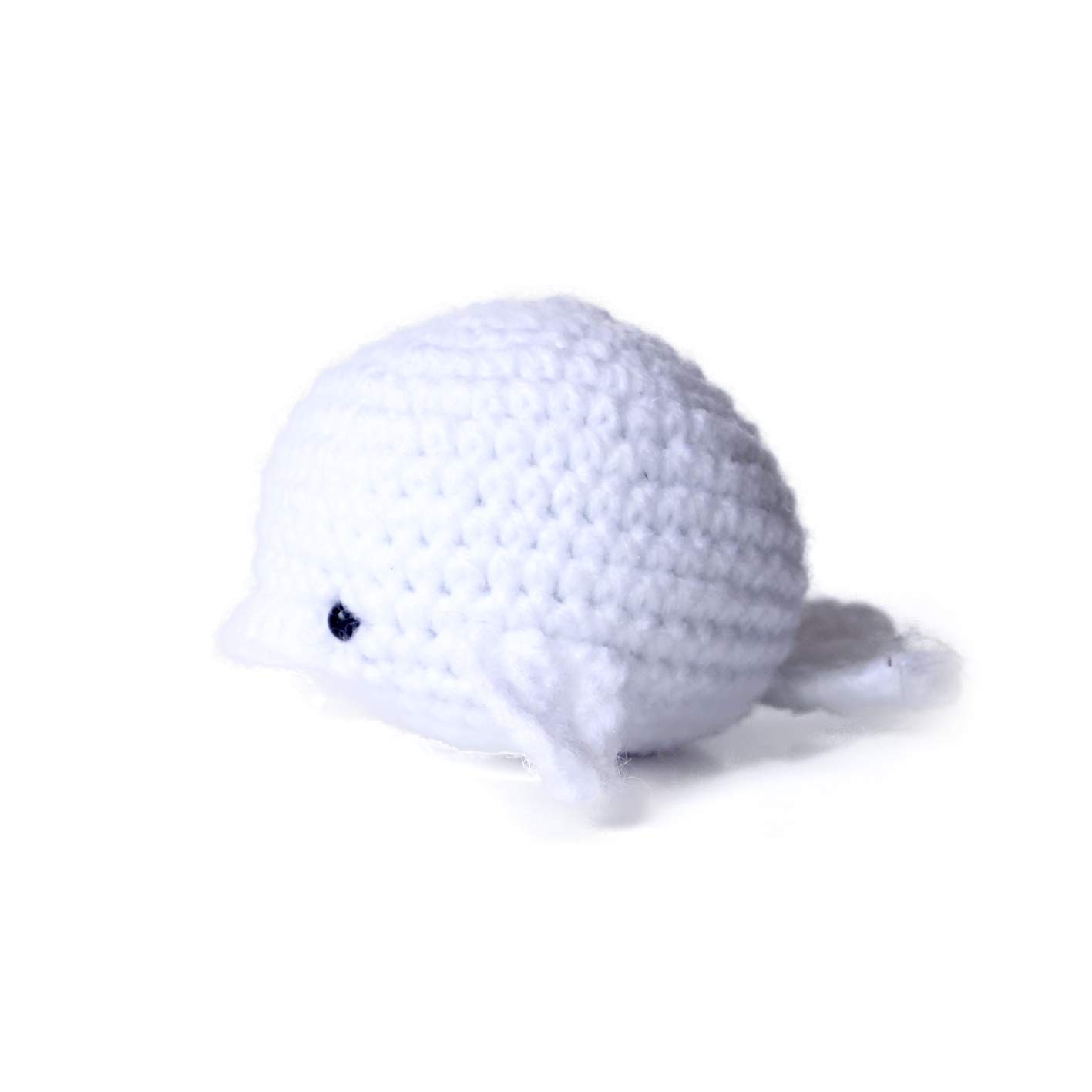 Handmade Crochet Amigurumi Beluga Whale Stress Ball - Squeeze Toy for Anxiety Relief & Stress Therapy | Cute Desk Decor, Office Gift, Sensory Fidget Toy for Adults & Kids